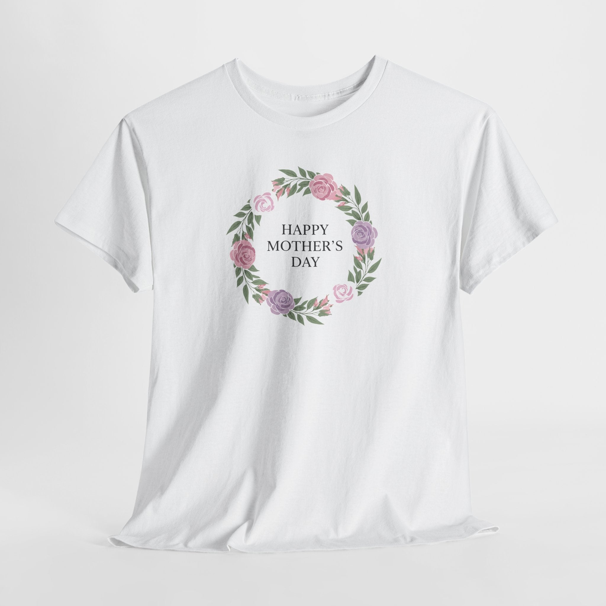 Happy Mother's Day floral wreath T-Shirt | Mother's Day shirt