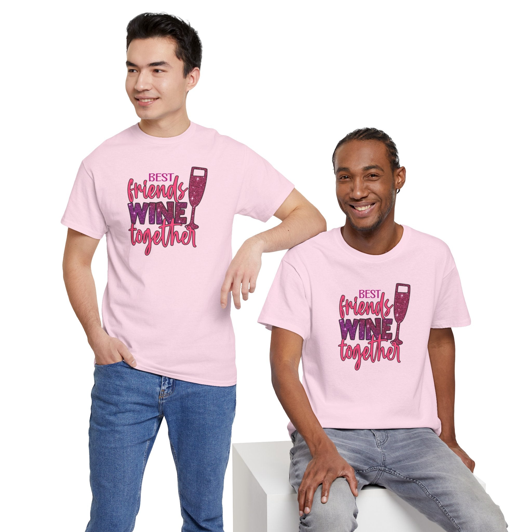 Best Friends Wine Together Tee | Wine Glass Graphic, Friendship Shirt