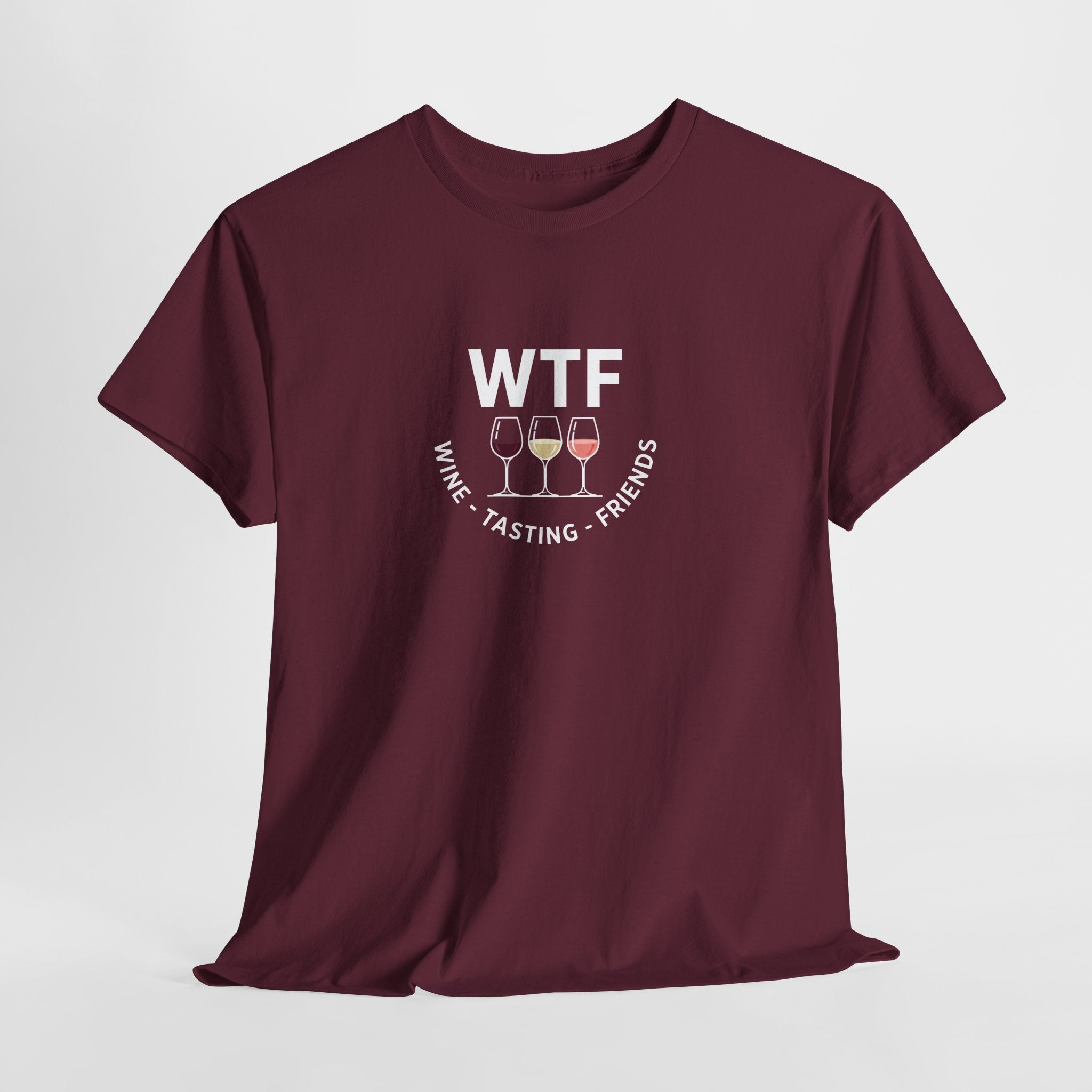 WTF Wine Tasting Friends Tee | Wine Glasses Logo T-Shirt