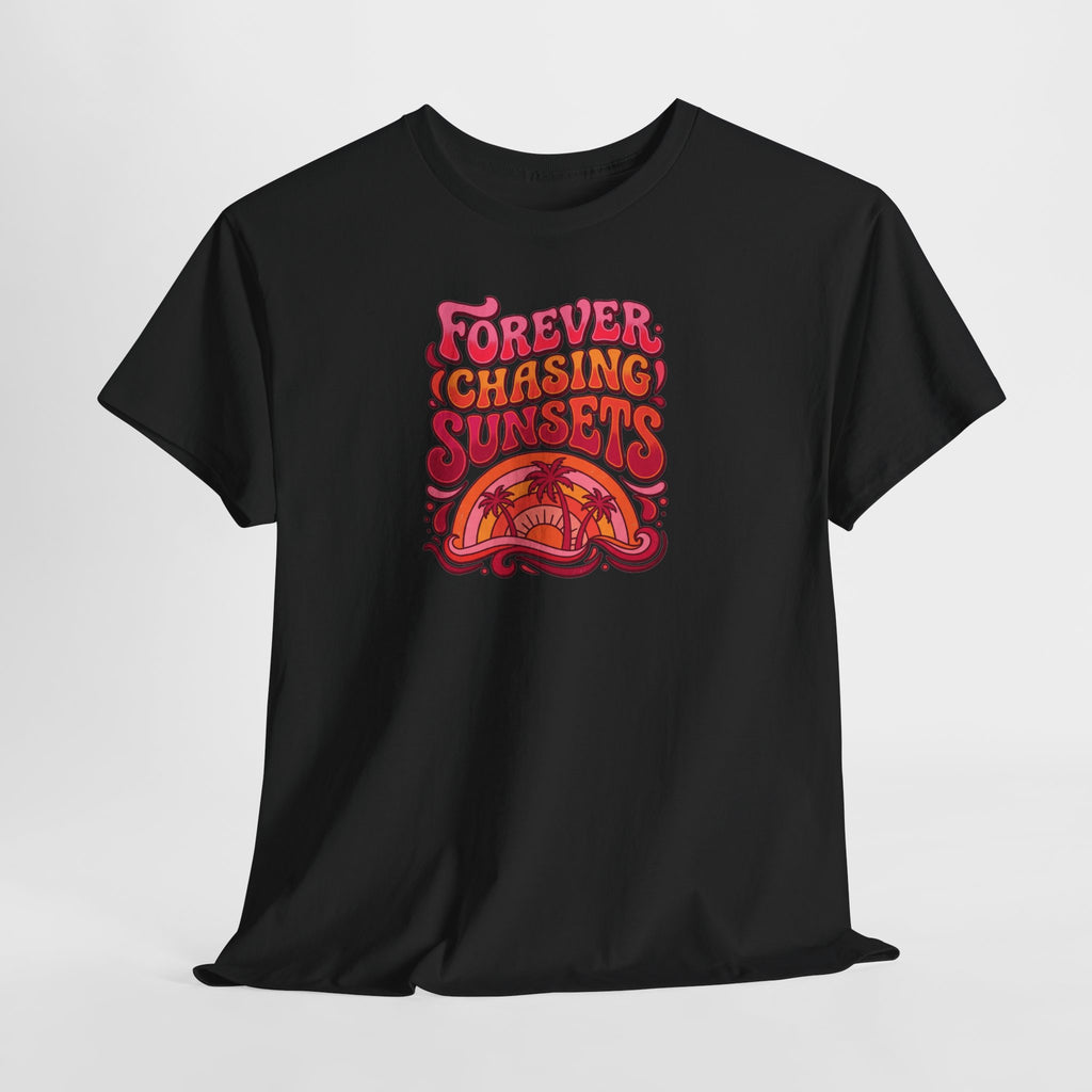 Forever Chasing Sunsets T-Shirt | Retro Sunset Graphic Tee