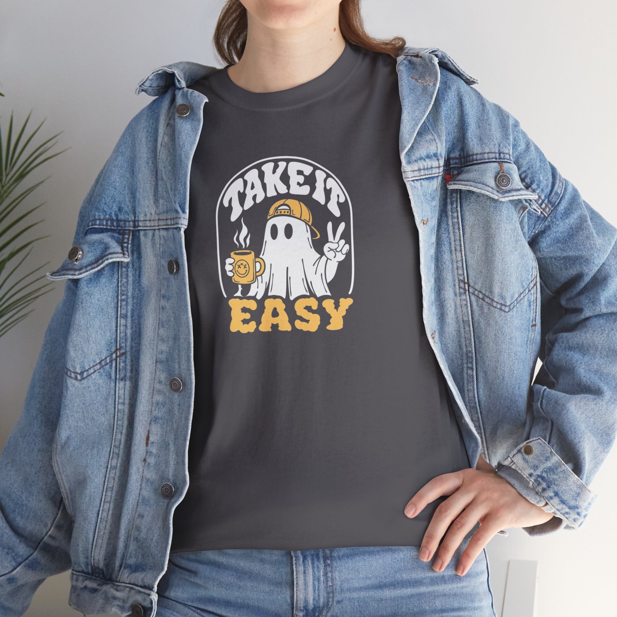Take It Easy ghost graphic tee | spooky retro vibe