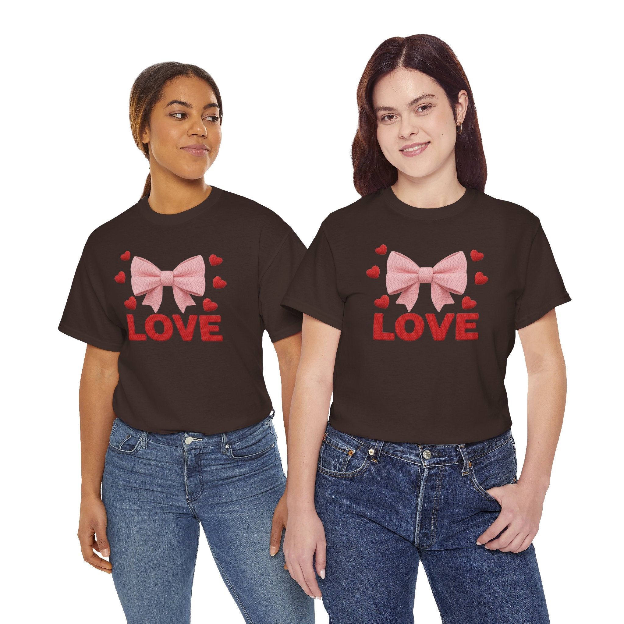 Valentine's Day Gift T-Shirt - Cute LOVE Bow Design