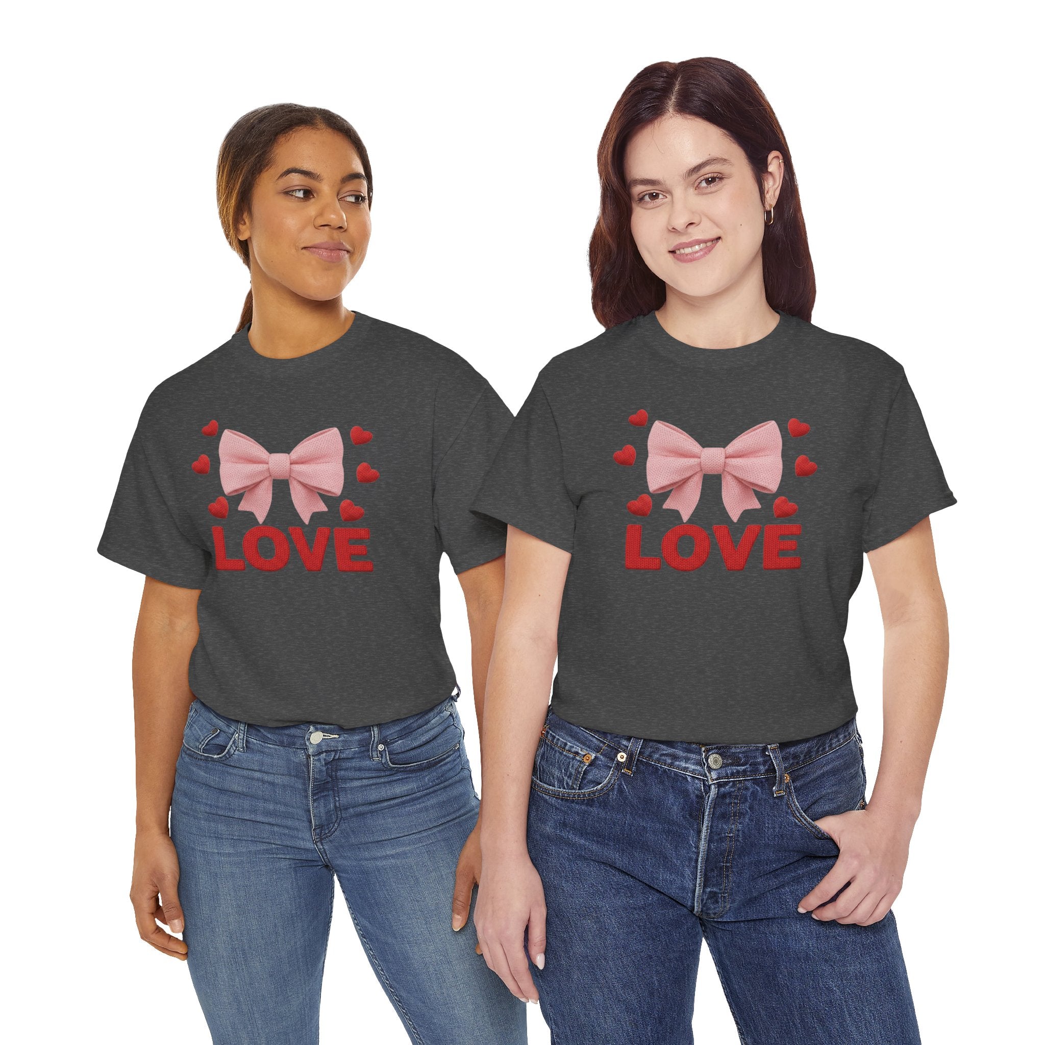 Valentine's Day Gift T-Shirt - Cute LOVE Bow Design