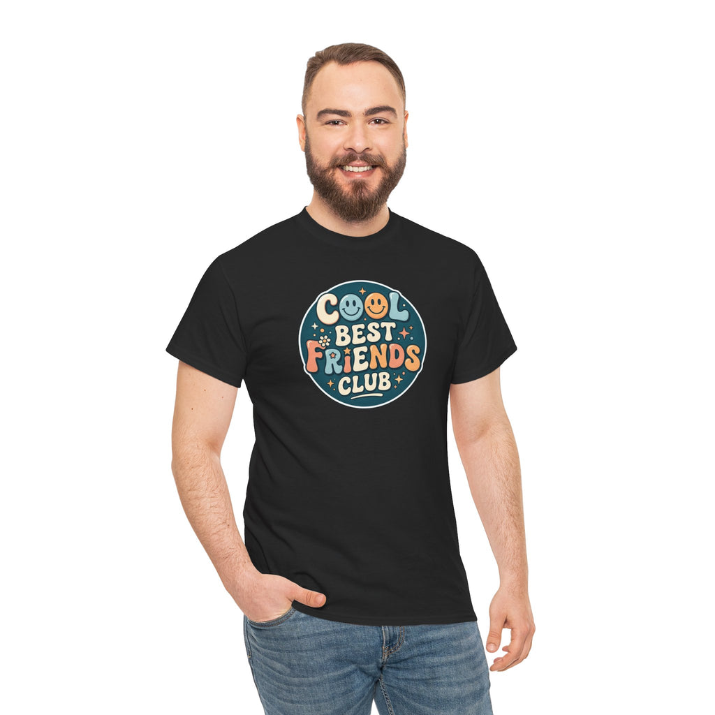 Cool Best Friends Club tee | Best Friend Shirt, Cute Retro Badge Design