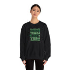 Thick Thighs Lucky Vibes Sweatshirt | Retro Clover Stacked Text