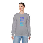 Pray Hard Work Hard Sweatshirt | Inspirational Vertical Typography