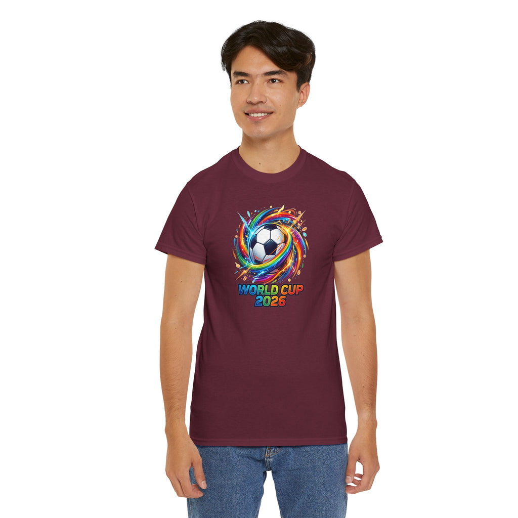 World Cup 2026 Soccer Ball Swirl T-Shirt | Football Tournament Tee
