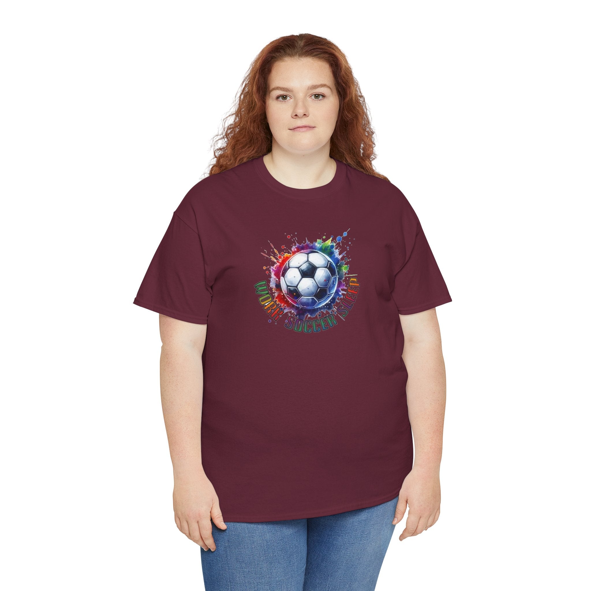 Live Love Soccer Sleep T-Shirt | FIFA World Cup Soccer Ball Graphic Tee