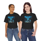 Sun Salt Sand T-Shirt | Beach Typography Tee, Ocean Photo Fill