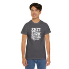 Shit Show Besties Tee | Funny Retro Bubble Letter Graphic Shirt