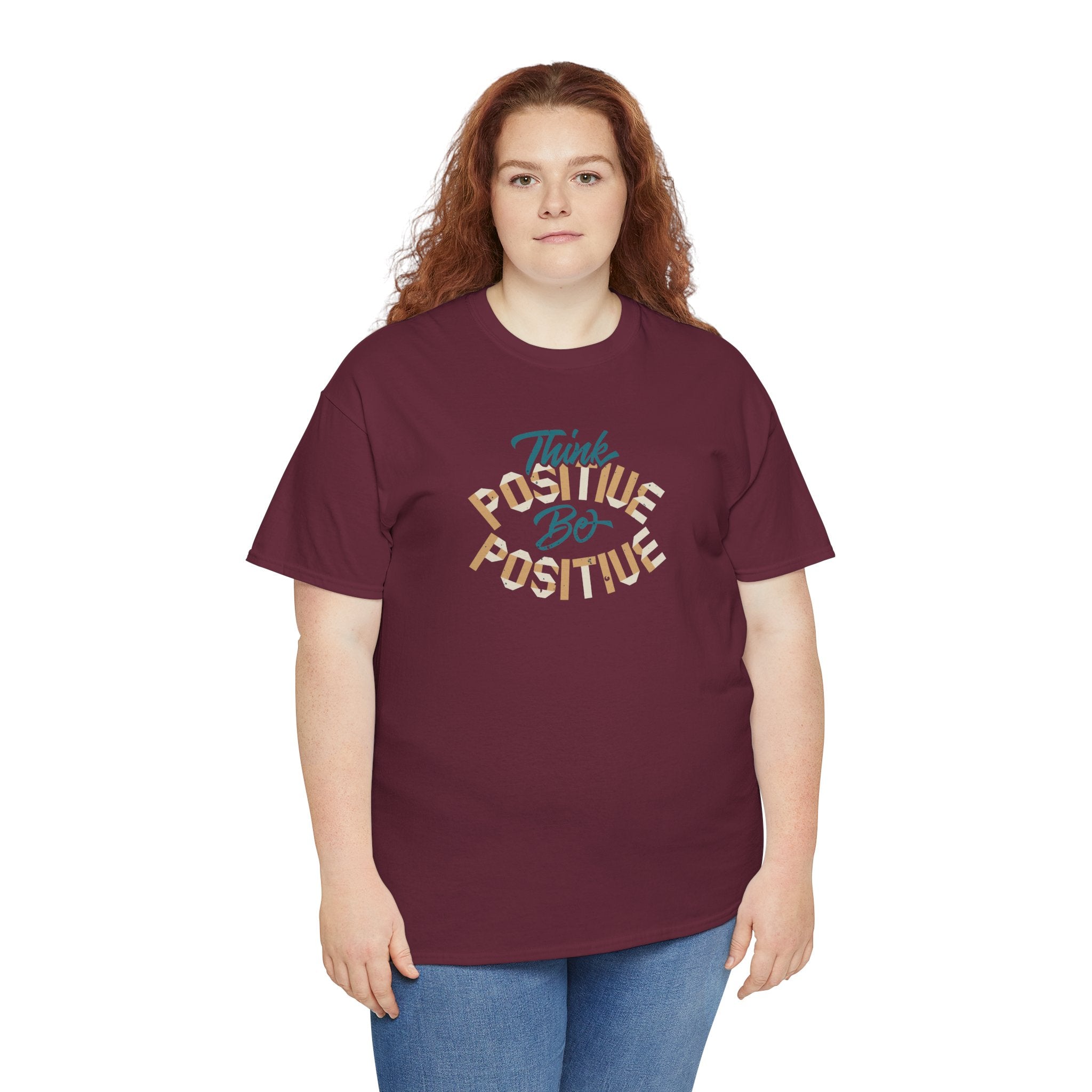 Think Positive Be Positive Tee | Motivational Typography Shirt