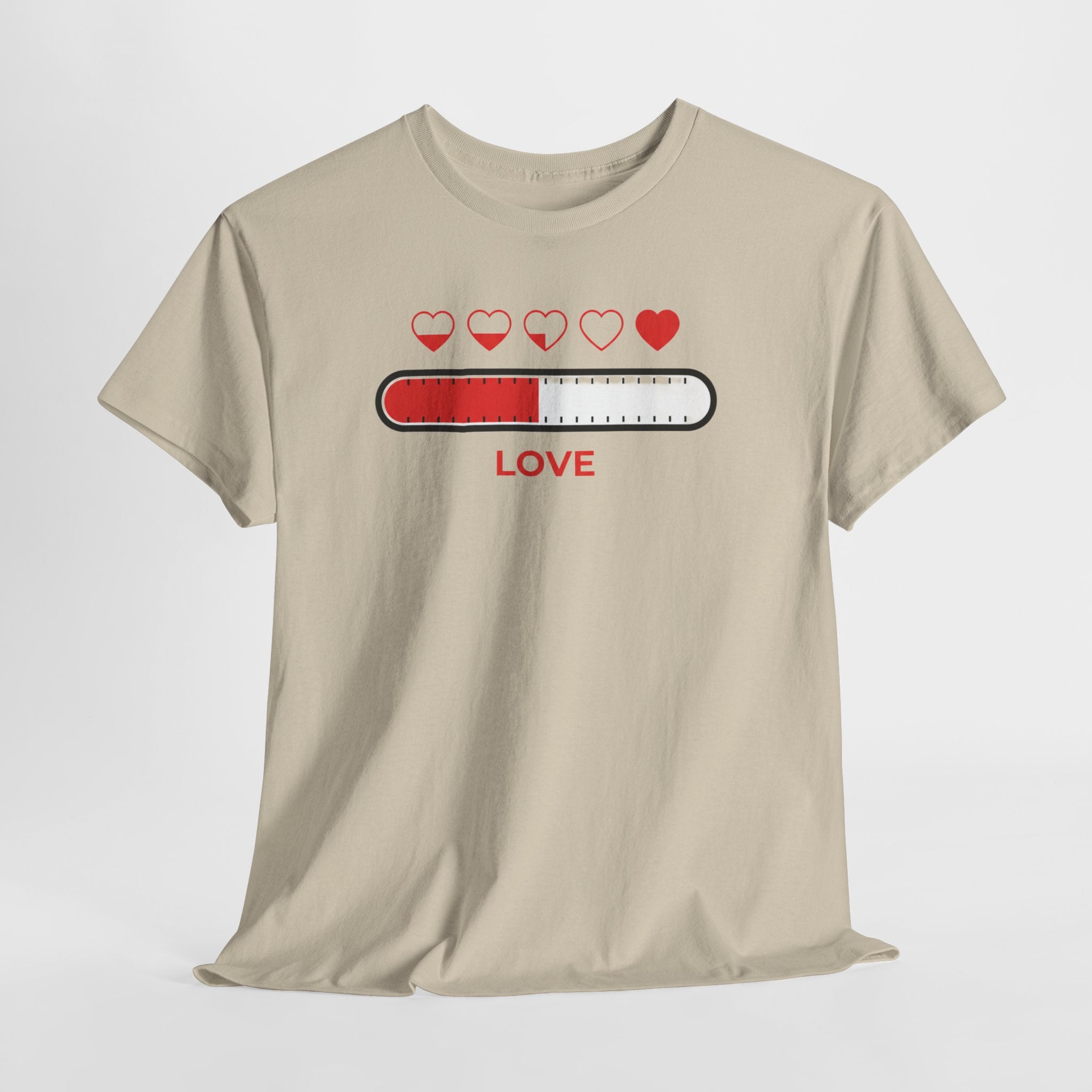 Valentine's Day Love Meter Heart Graphic T-Shirt