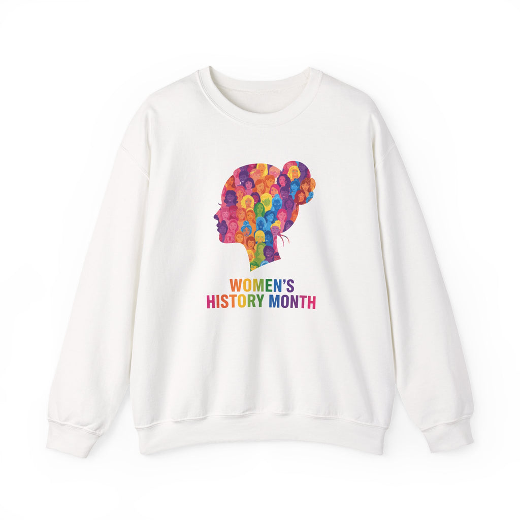 Women's History Month silhouette Sweatshirt | Colorful profile design