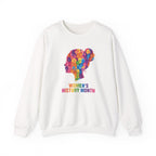 Women's History Month silhouette Sweatshirt | Colorful profile design