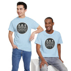 Three Sitting Skeletons Tee | Skull Circle Illustration, Halloween Shirt