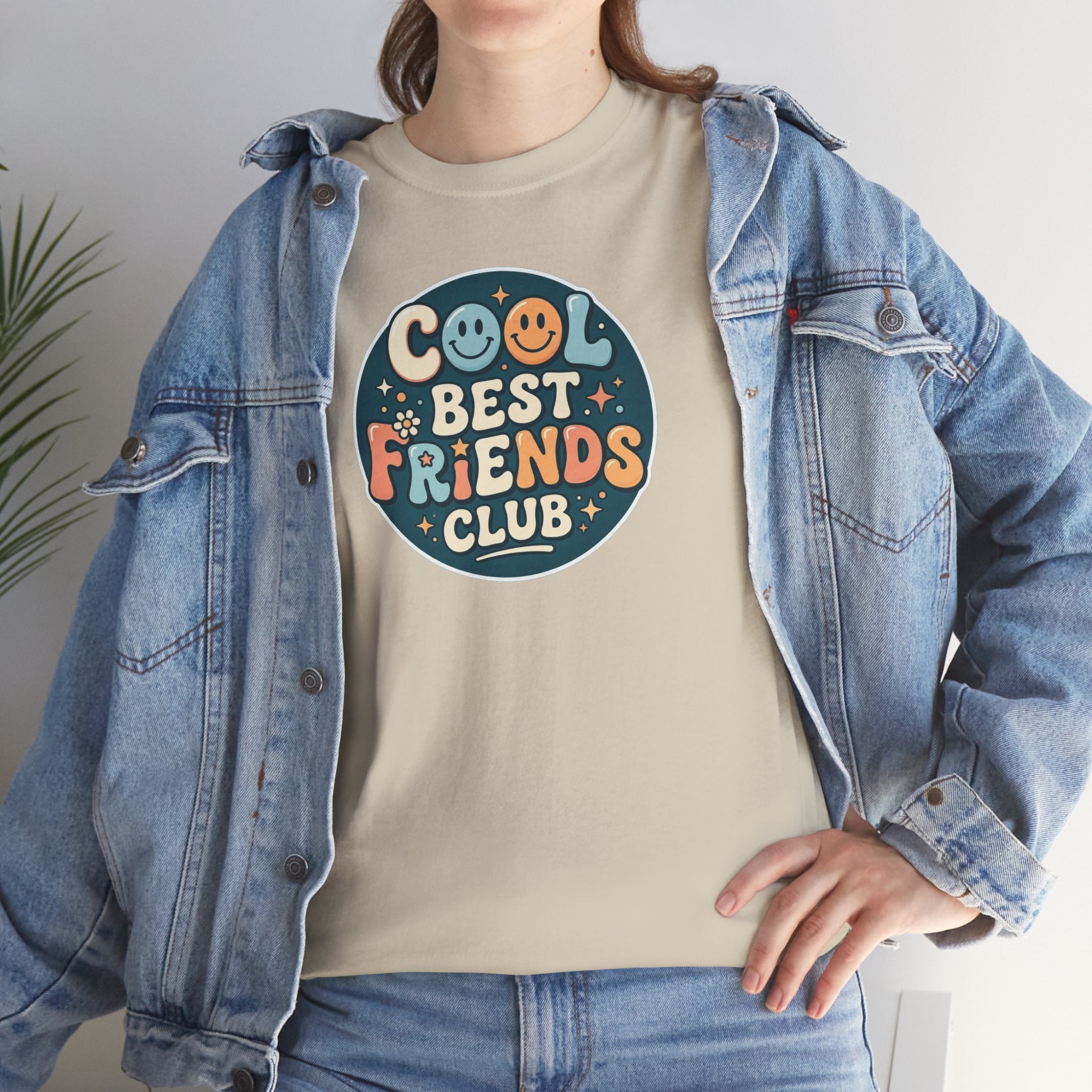 Cool Best Friends Club tee | Best Friend Shirt, Cute Retro Badge Design