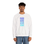 Pray Hard Work Hard Sweatshirt | Inspirational Vertical Typography