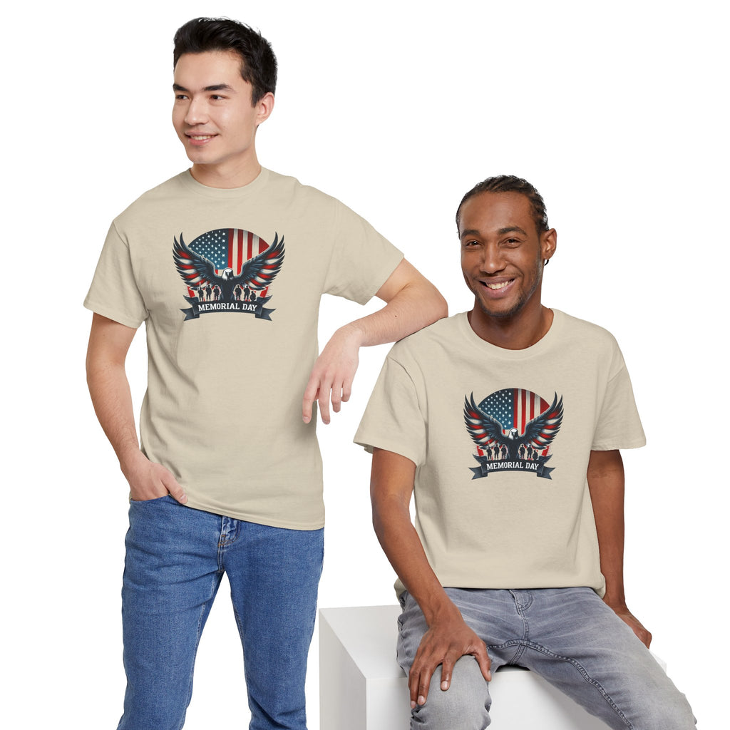 American Flag Eagle Memorial Day T-Shirt | Patriotic USA Eagle Tee