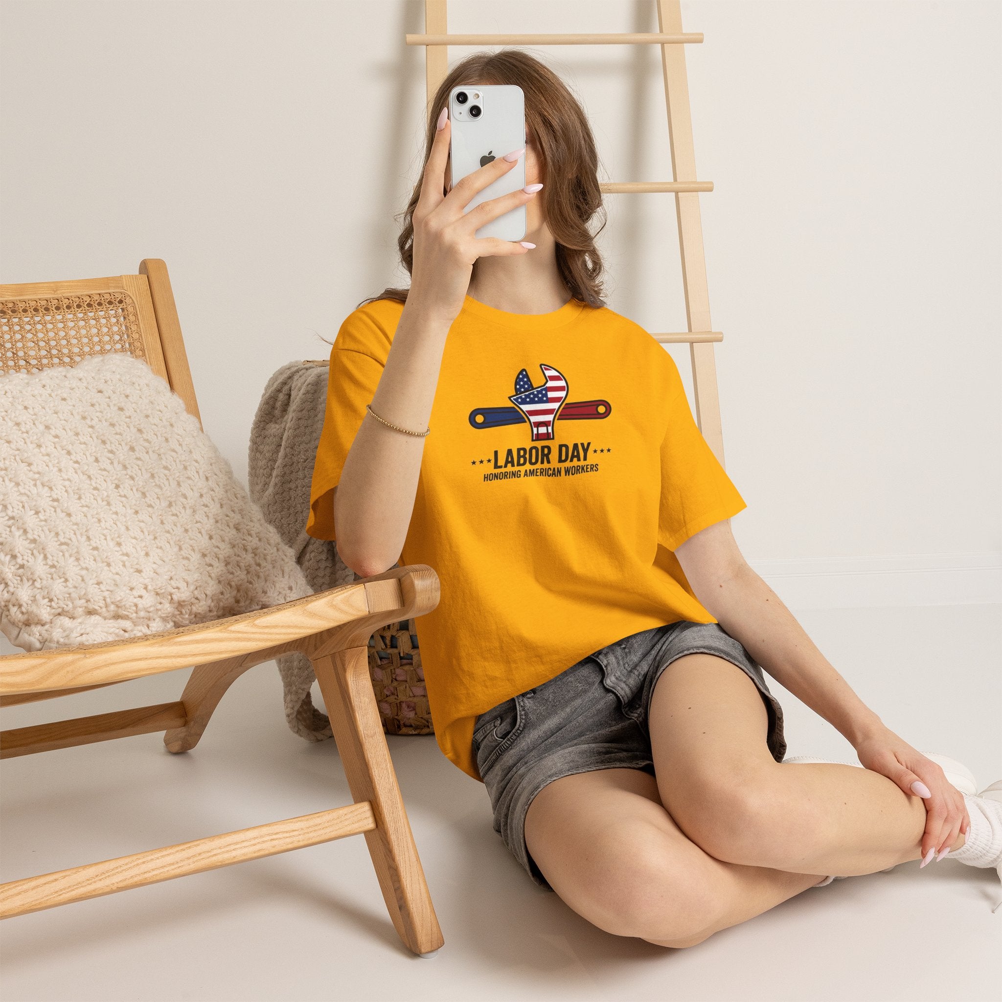American Flag Wrench Labor Day Tee | Honoring American Workers
