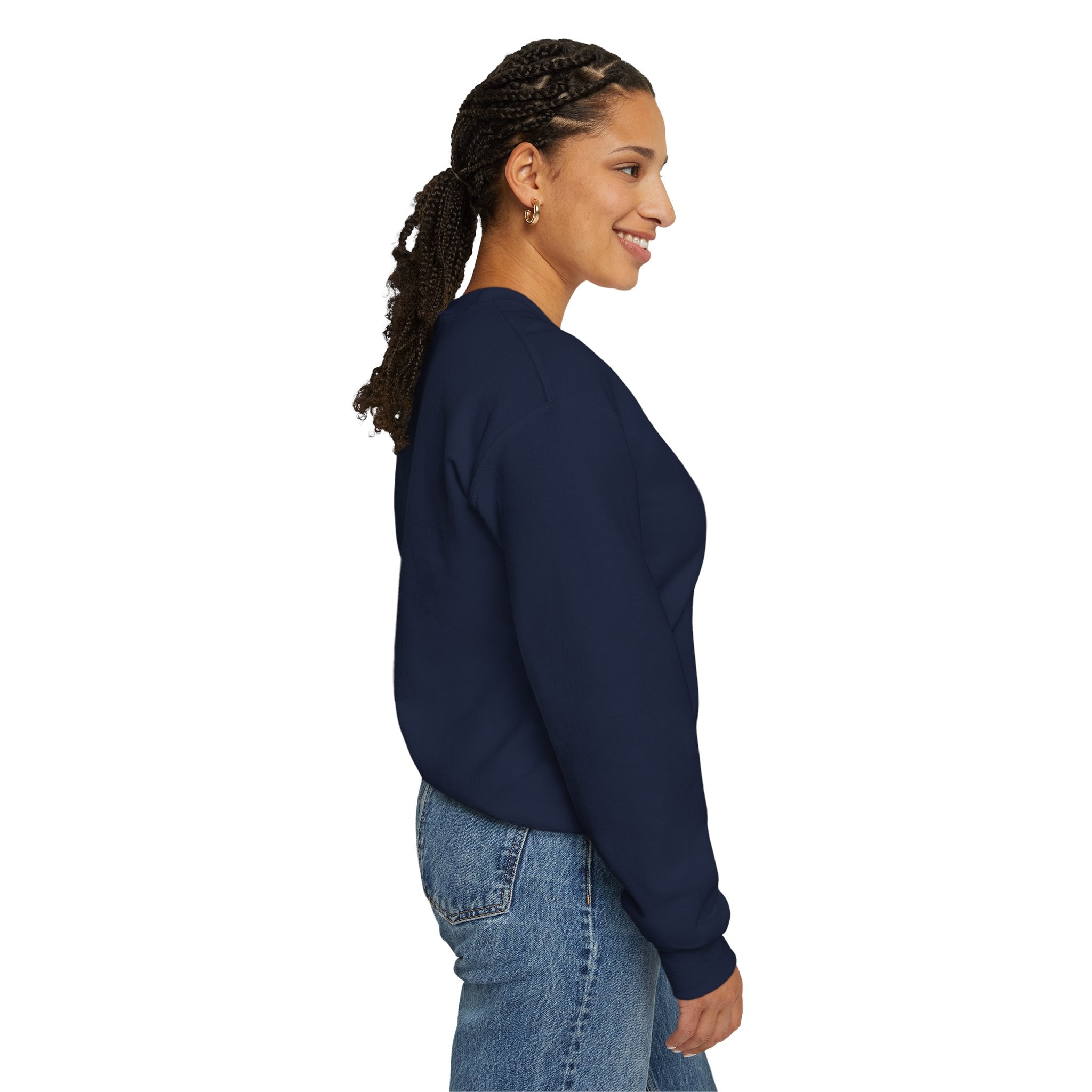 Awesome Block Letter Sweatshirt | Bold Typography Crewneck, Black