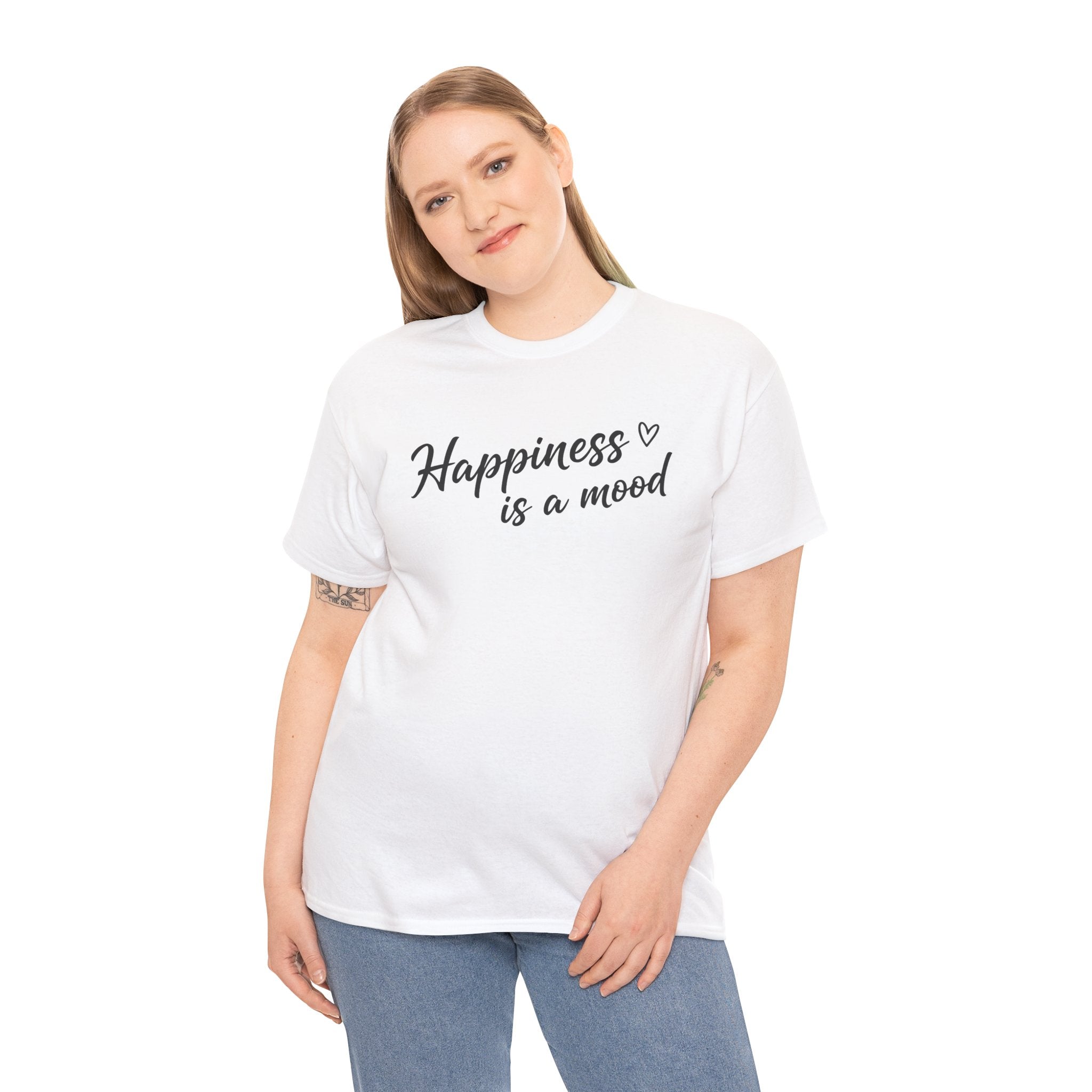 Happiness is a Mood T-Shirt | Script Heart Design