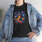 Galaxy Fox, T-Shirt | Cosmic Fox Illustration, Colorful Space Art