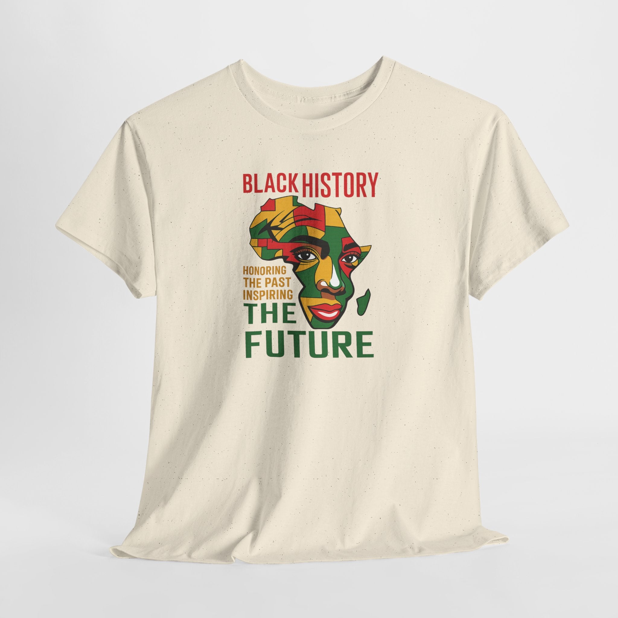 Black History colorful face design Tee | Honoring the Past Inspiring the Future T-Shirt