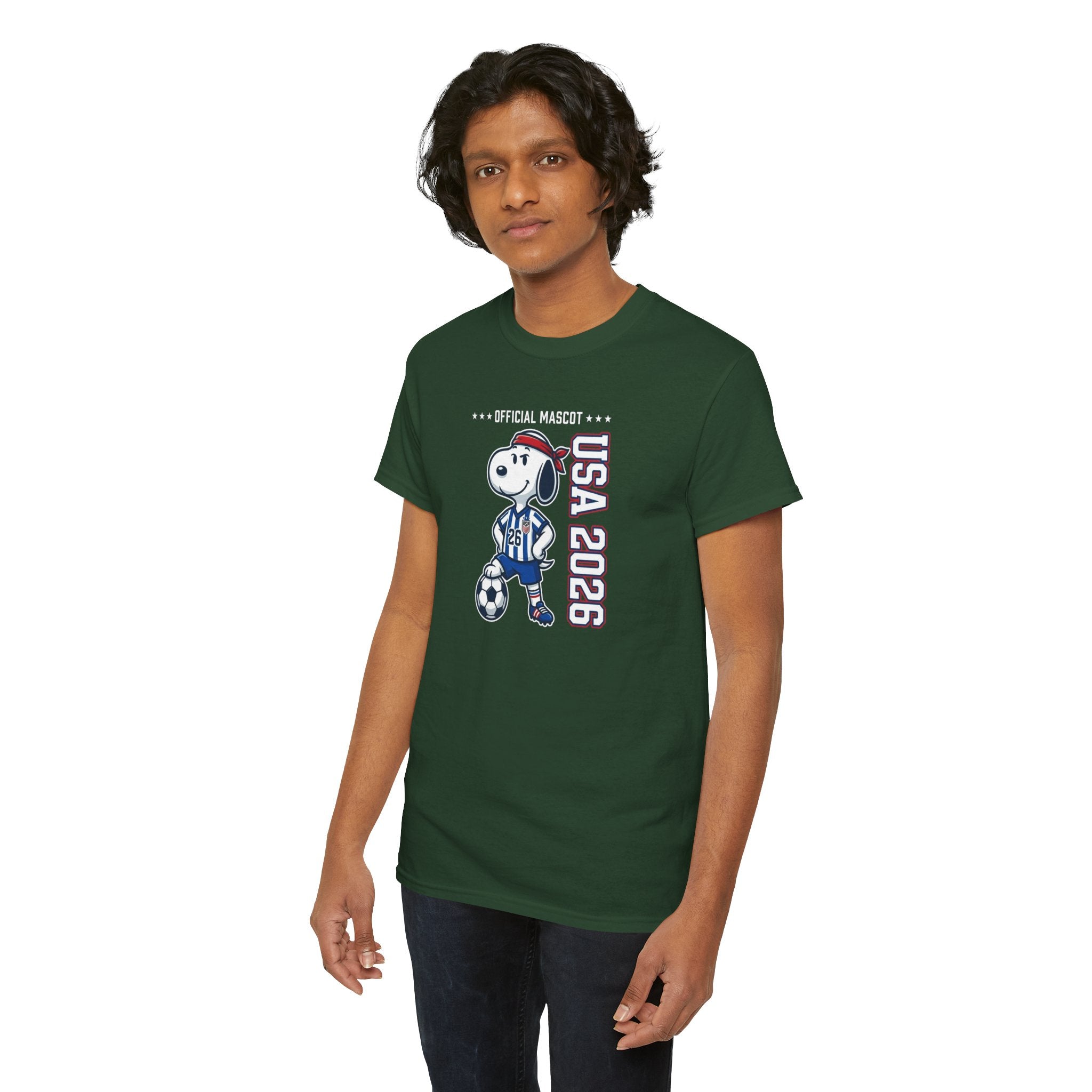 Snoopy Soccer Mascot Tee | USA 2026 Soccer Shirt