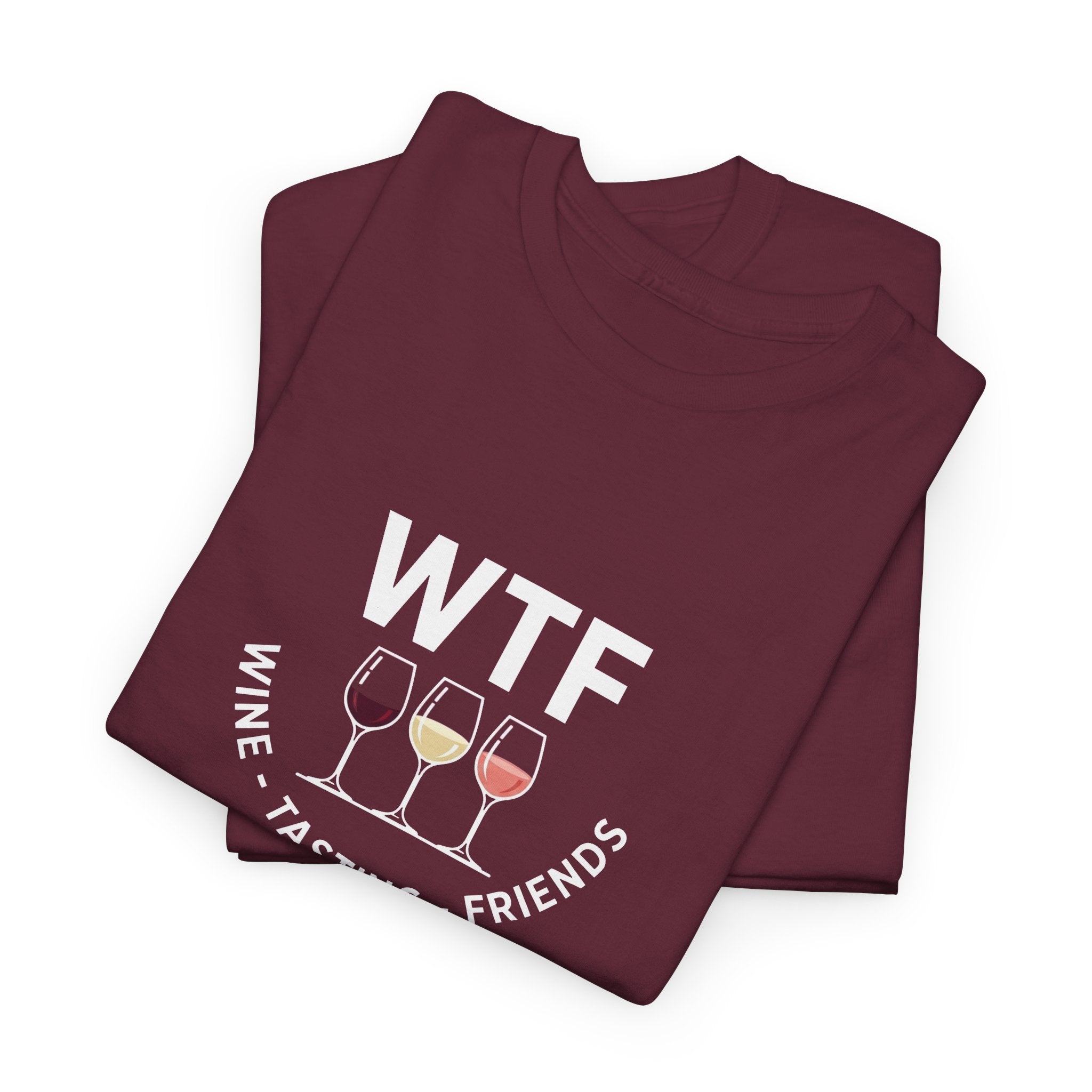 WTF Wine Tasting Friends Tee | Wine Glasses Logo T-Shirt