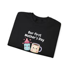 Our First Mother's Day Together sweatshirt | baby bottle and coffee mug
