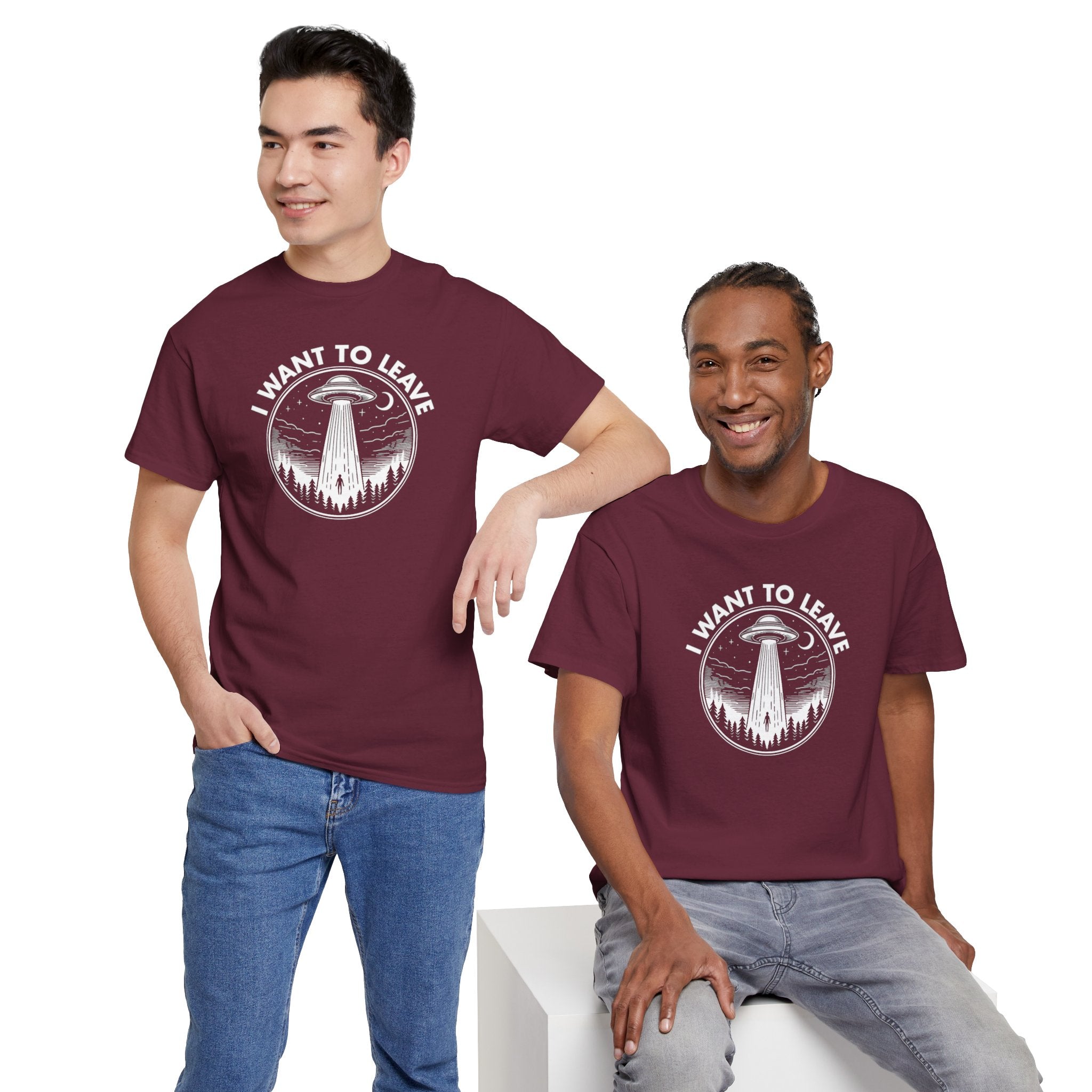 I Want To Leave UFO Abduction Tee | Alien Spaceship Shirt