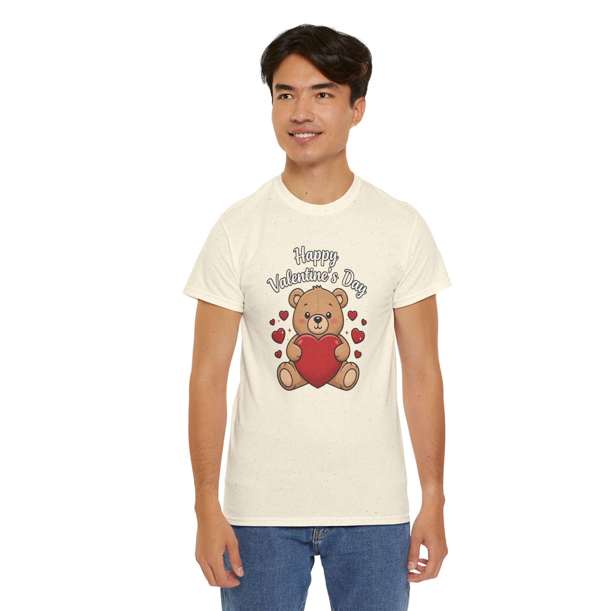 Happy Valentine's Day Teddy Bear T-Shirt | Cute Heart Love Tee