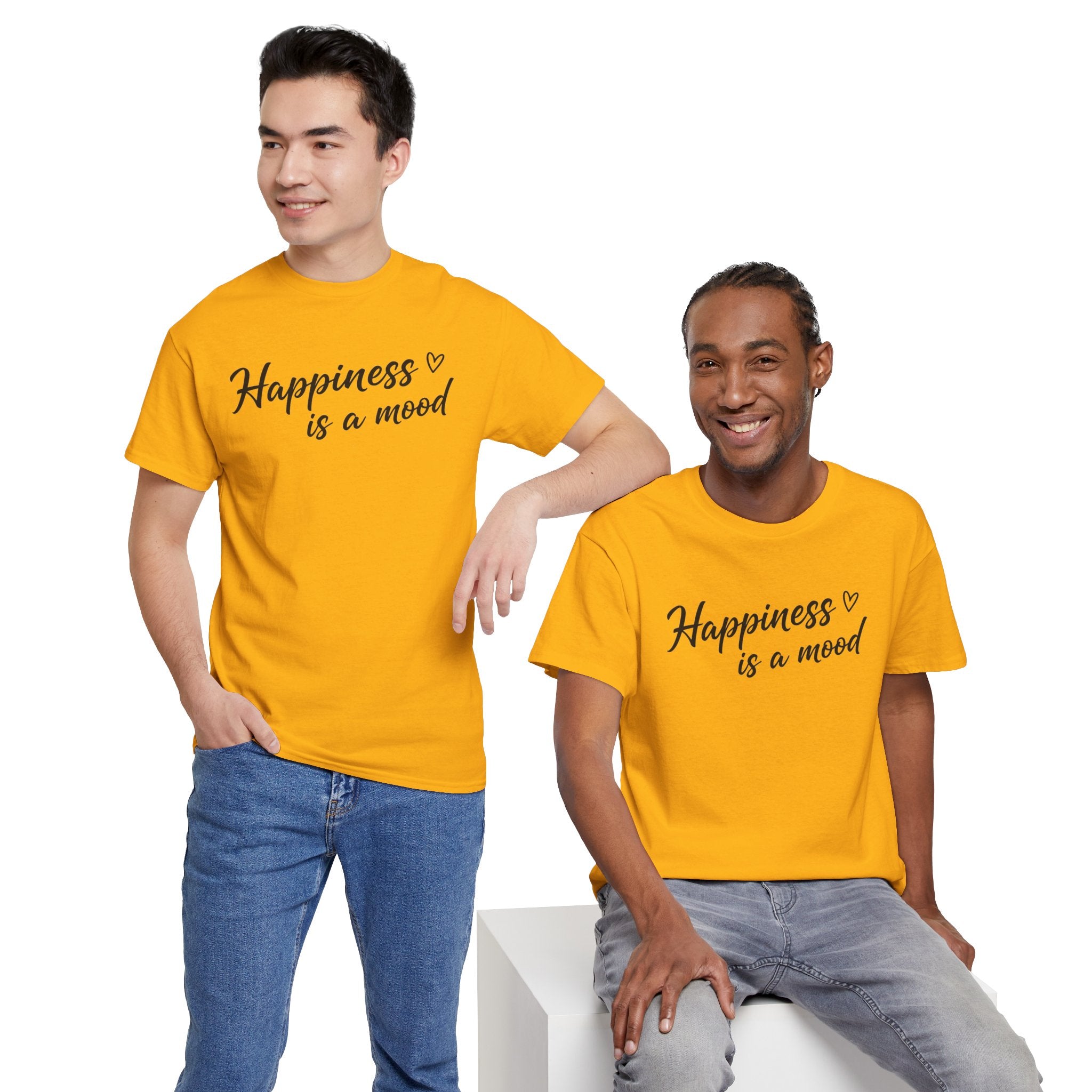 Happiness is a Mood T-Shirt | Script Heart Design