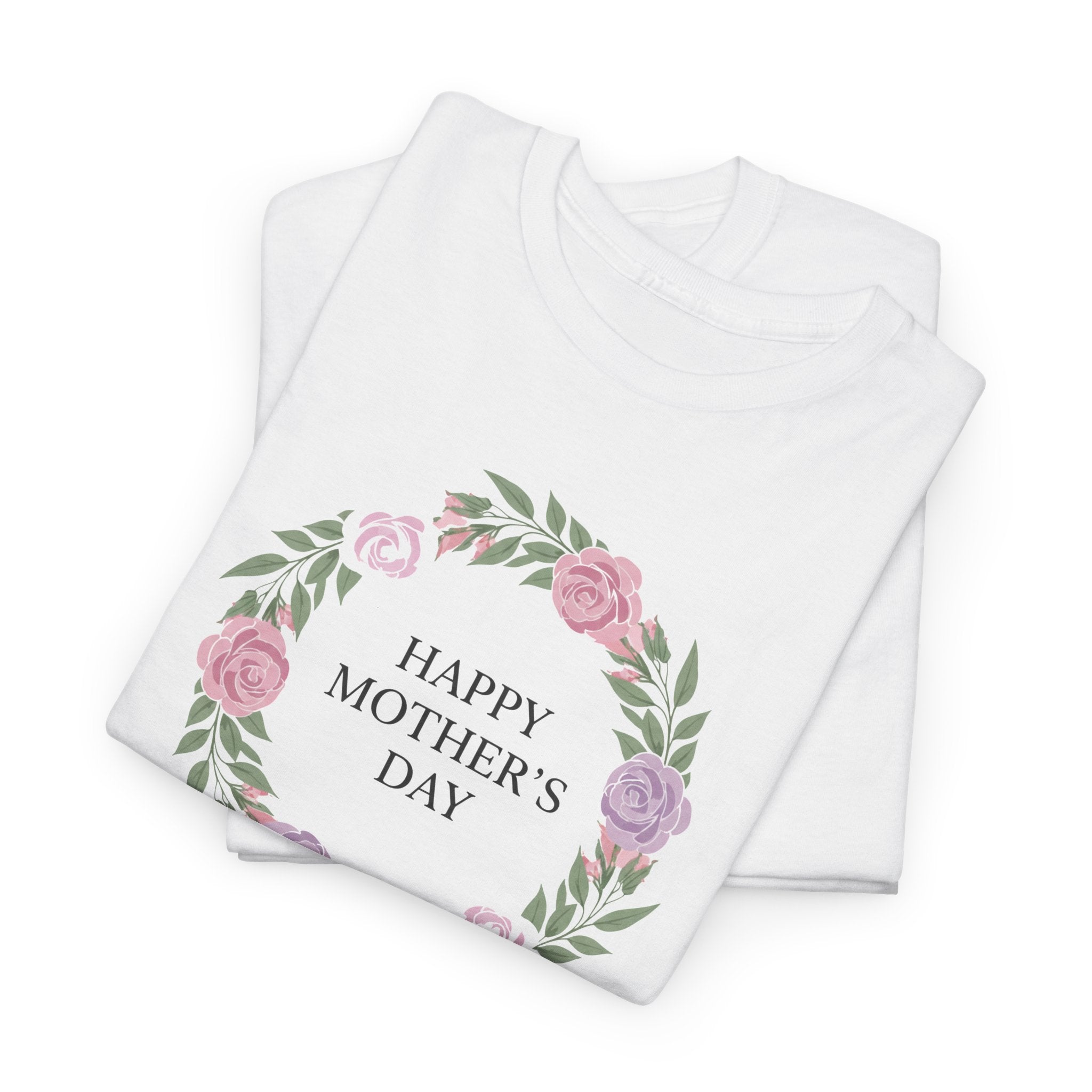Happy Mother's Day floral wreath T-Shirt | Mother's Day shirt