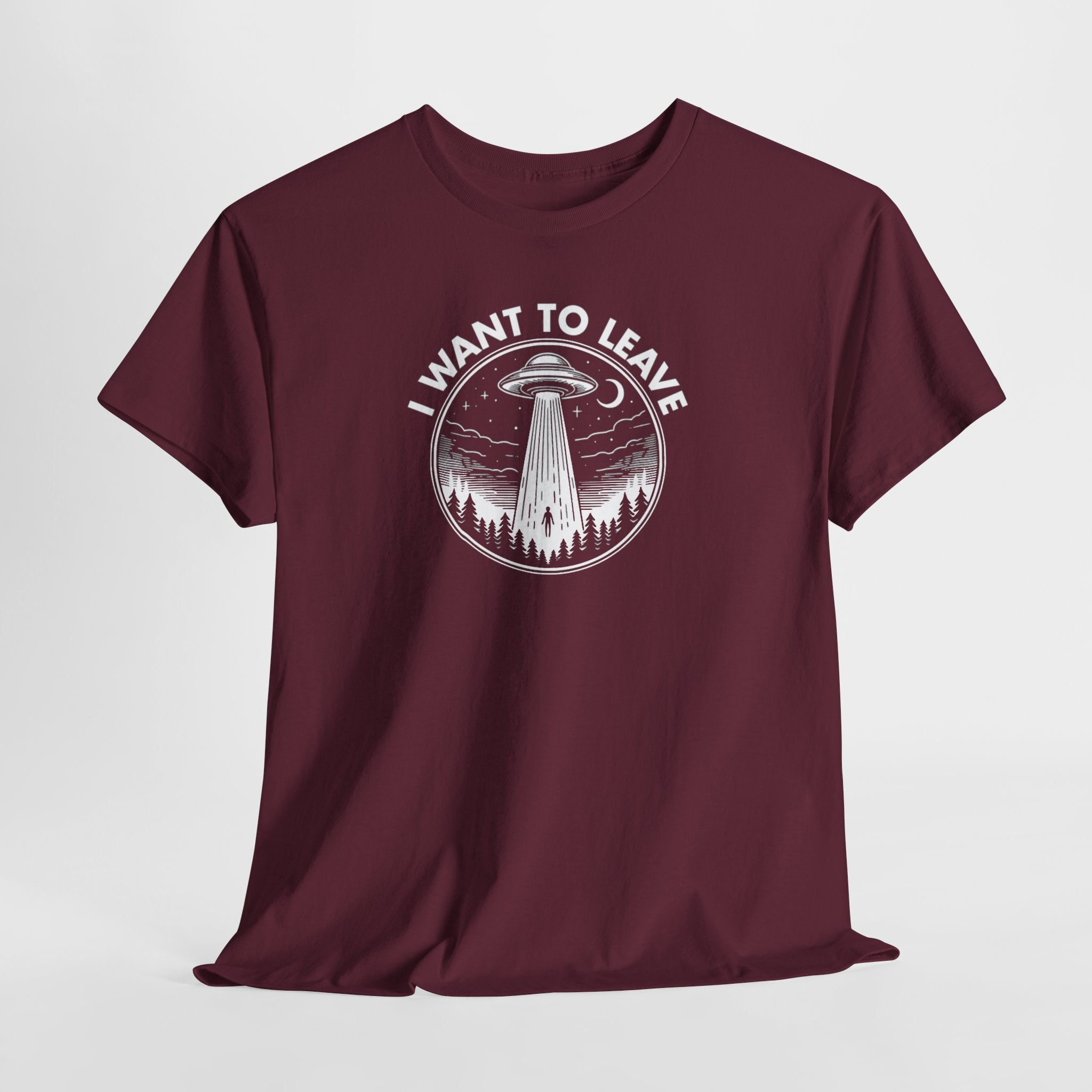 I Want To Leave UFO Abduction Tee | Alien Spaceship Shirt