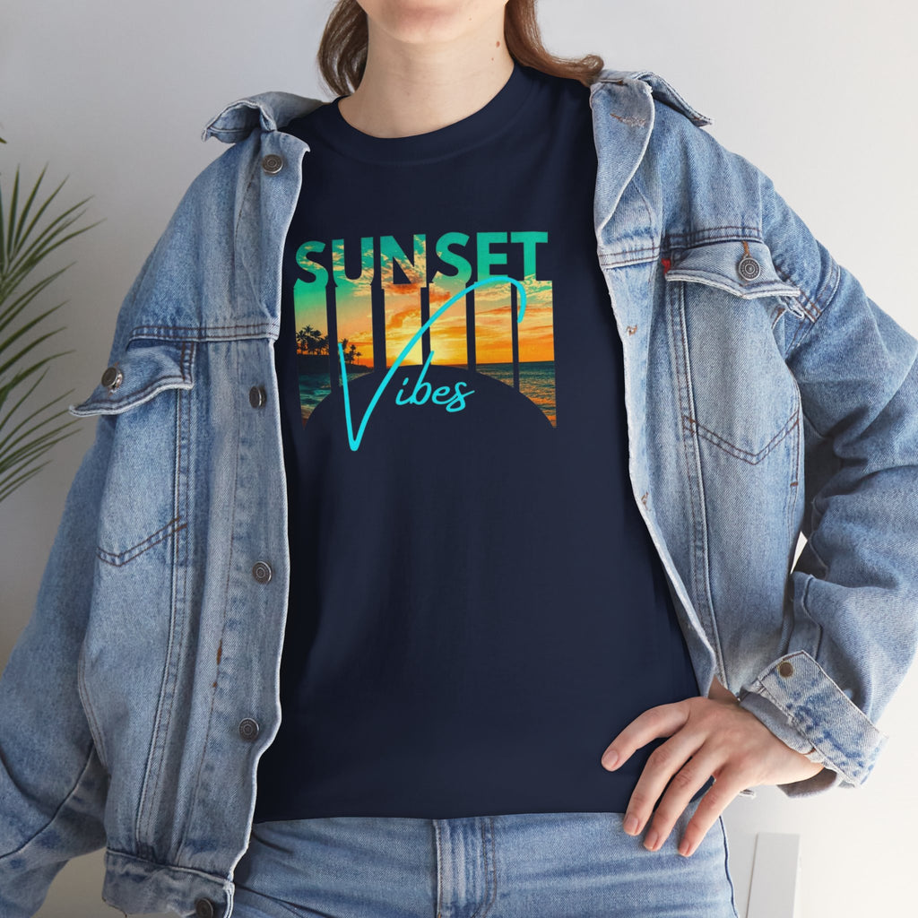 Sunset Vibes Tee | Beach Sunset Graphic T-Shirt