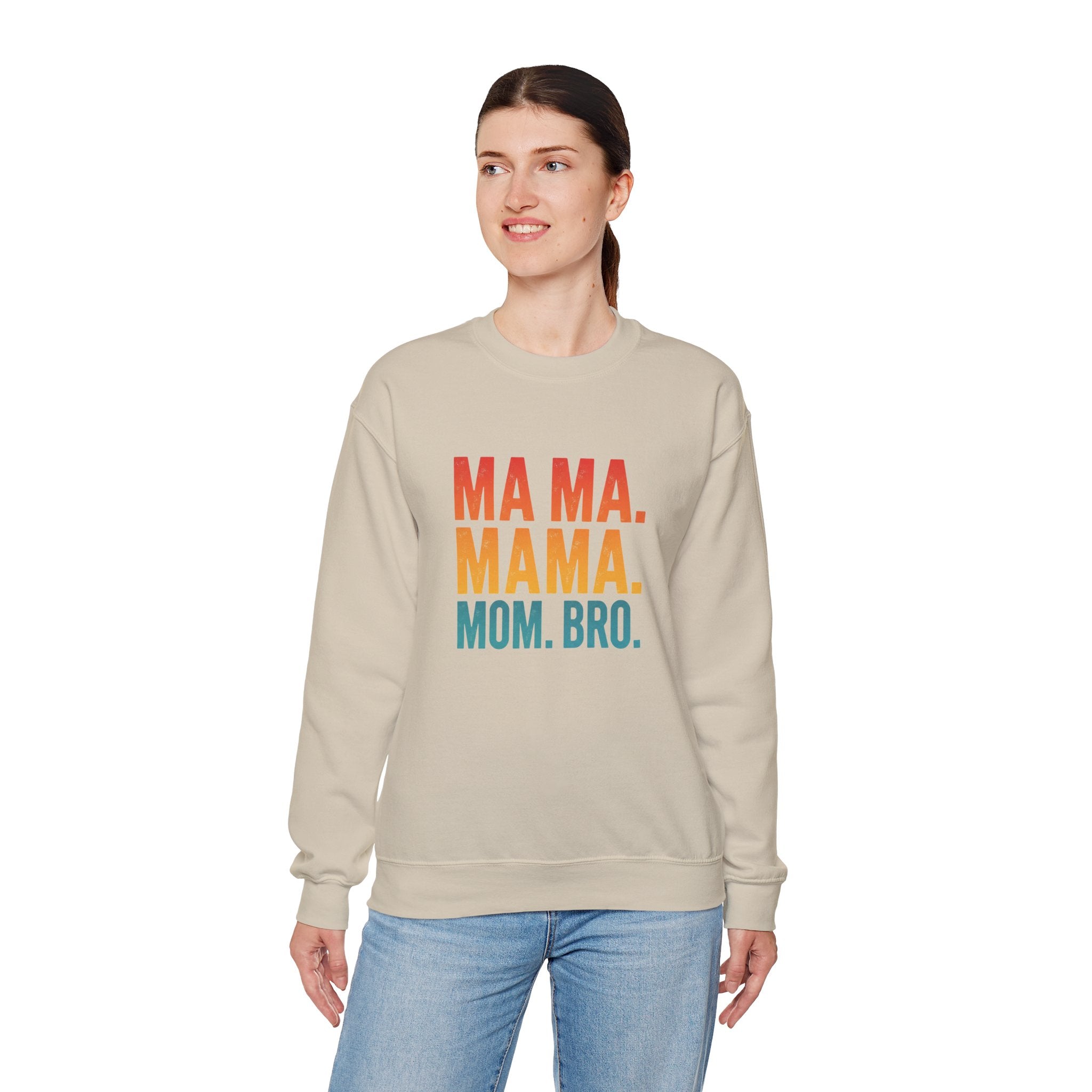 Mama Mama Mom Bro sweatshirt | Mother day Retro stacked text