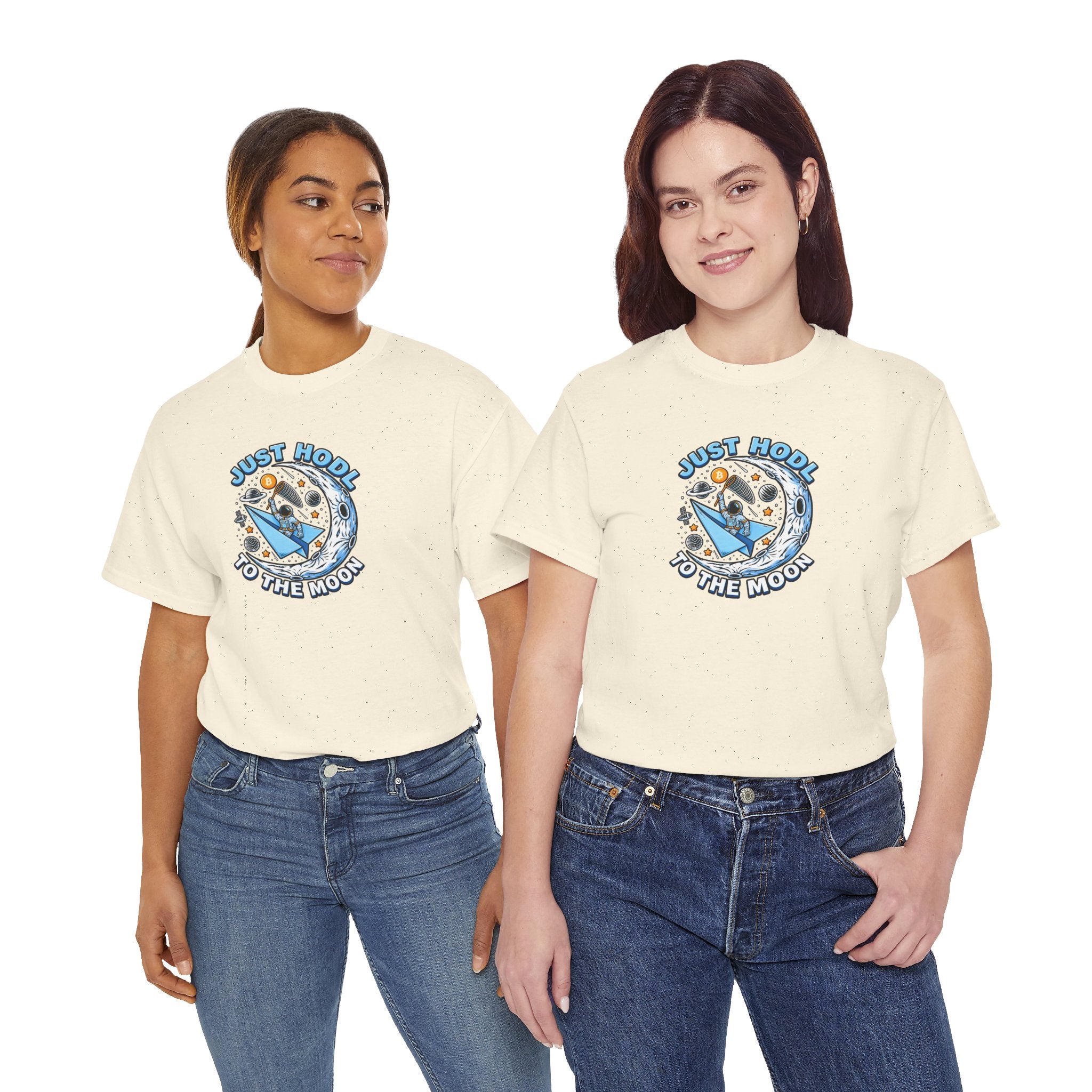 Just HODL to the Moon T-Shirt | Crypto Rocket Moon Graphic Tee