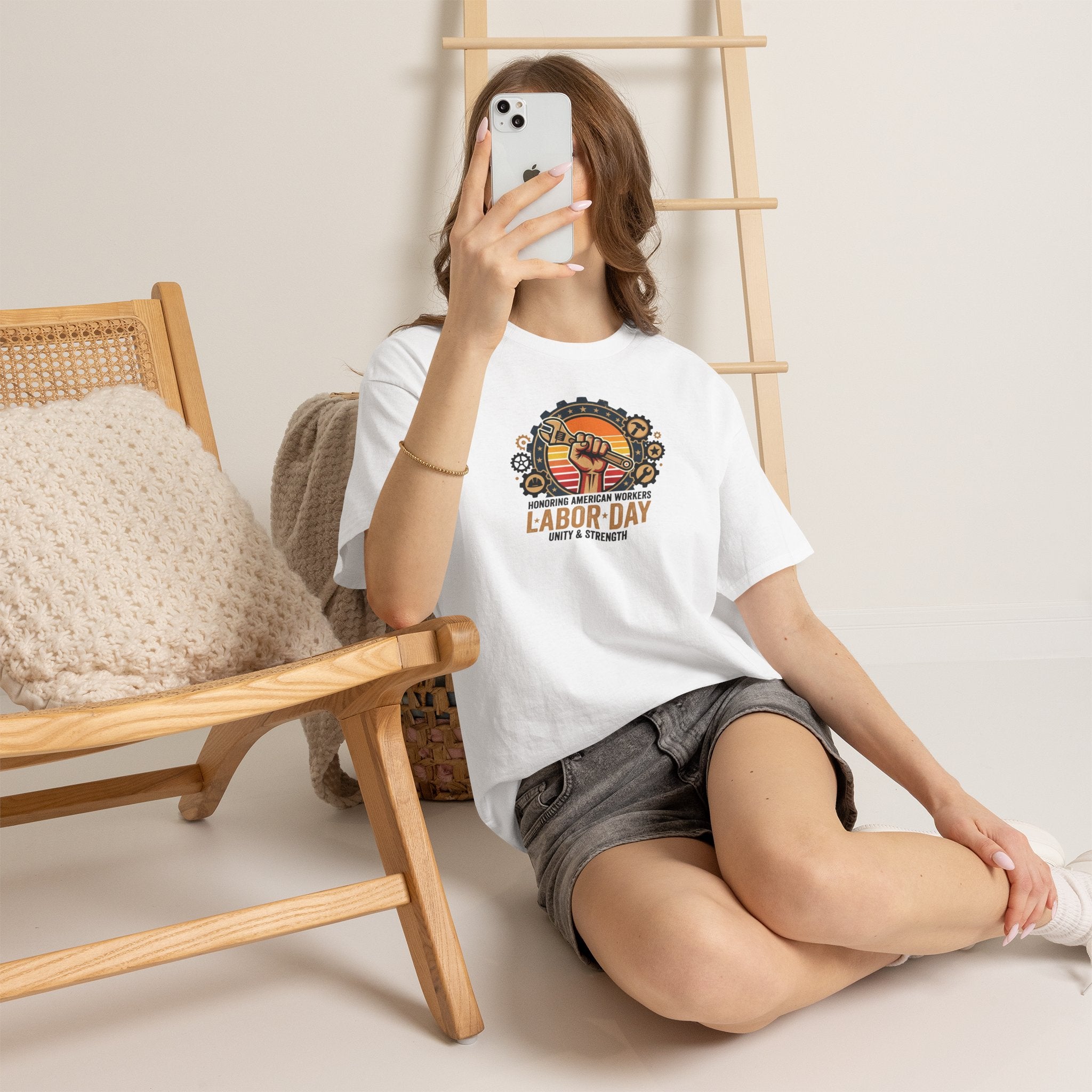 Labor Day Fist and Gears Tee | Honoring American Workers, Unity & Strength