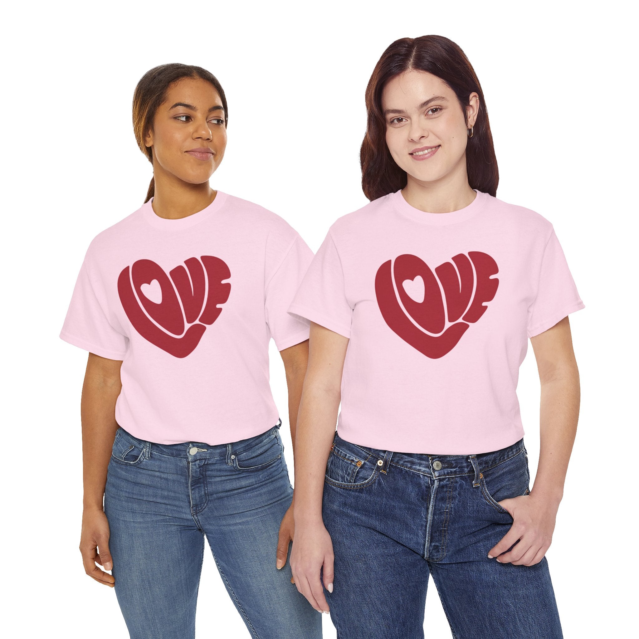 Valentine's Day Retro Love Heart Graphic T-Shirt