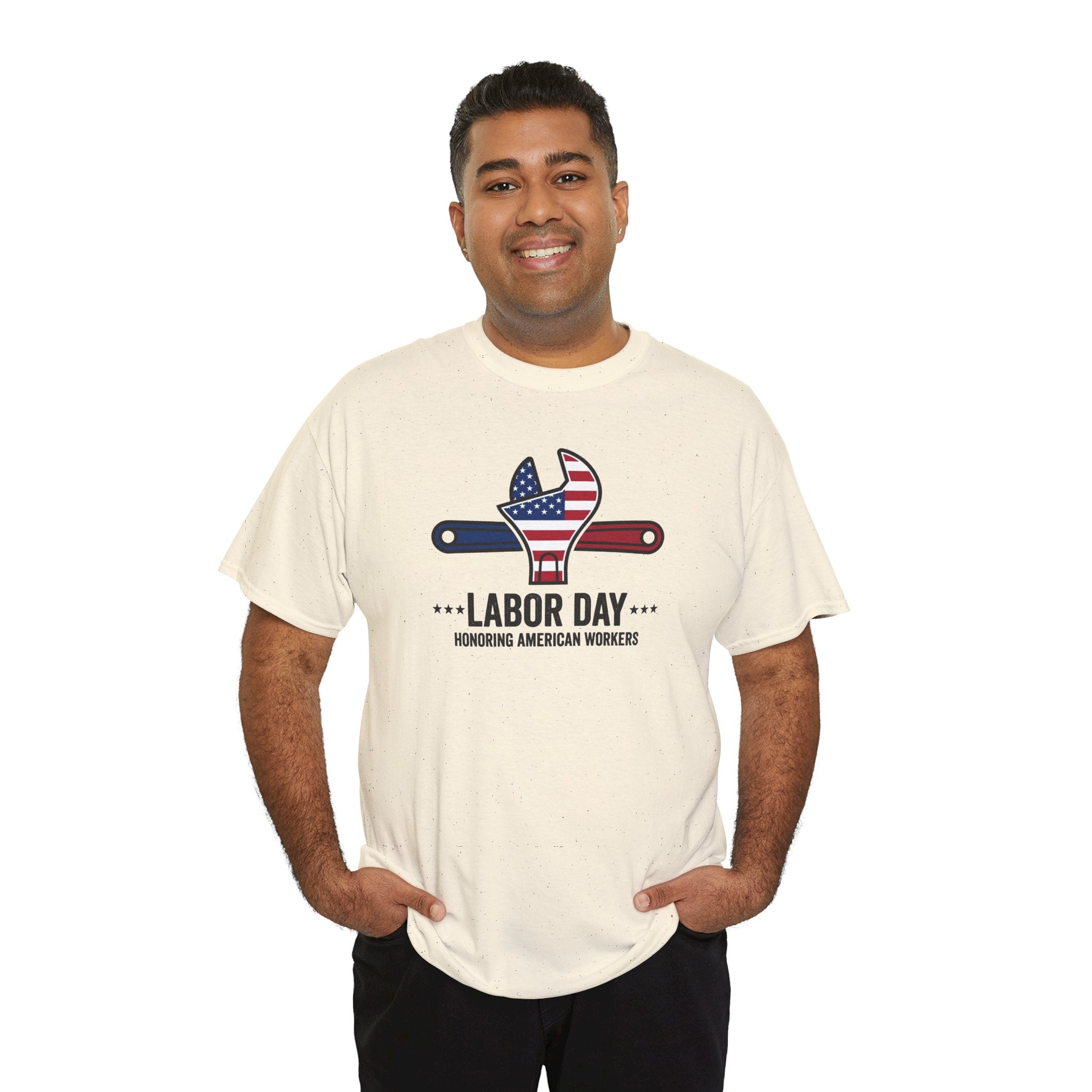 American Flag Wrench Labor Day Tee | Honoring American Workers
