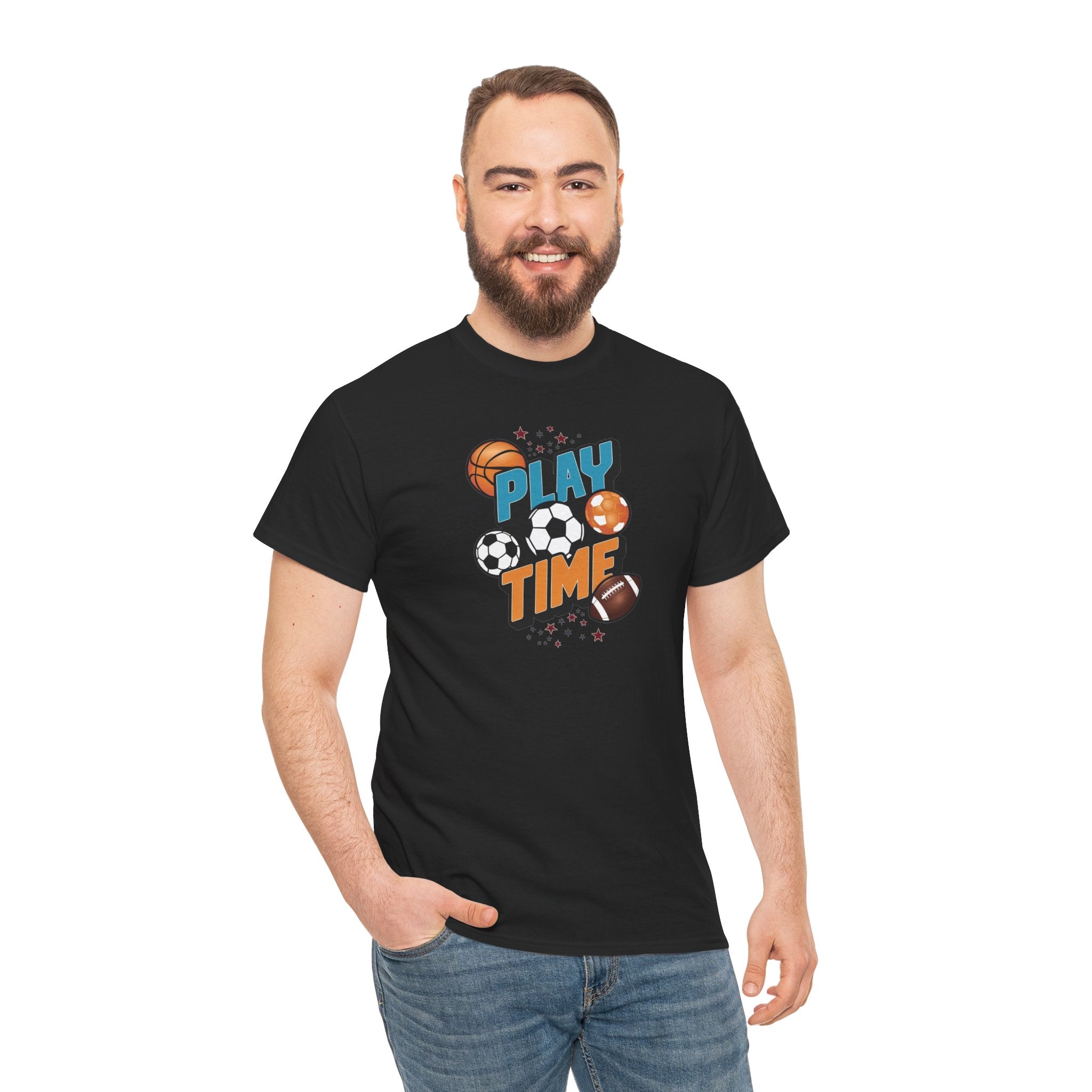Play Time Sports graphic tee | Kids sports balls design