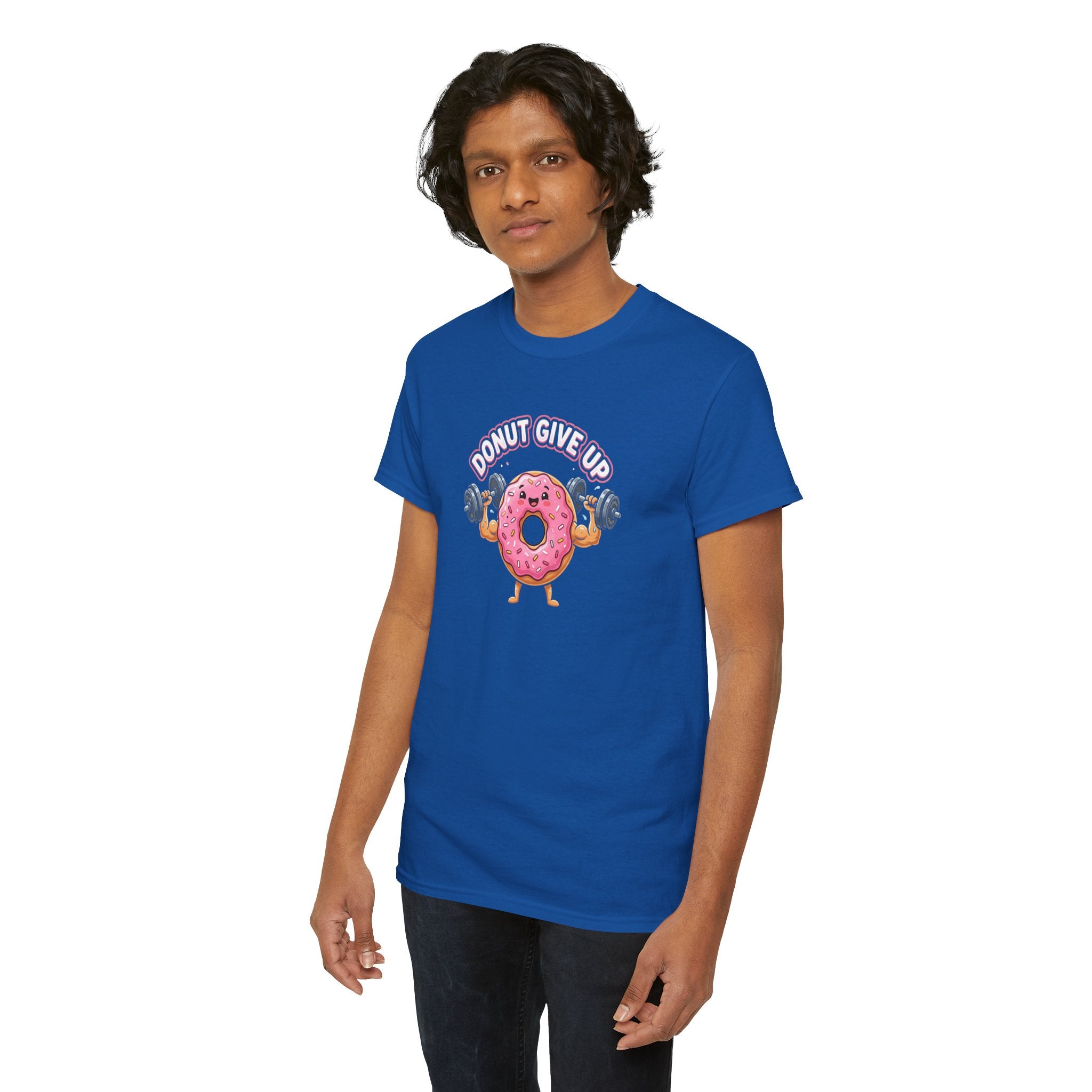 Donut Give Up donut graphic tee | Motivational Fitness Shirt