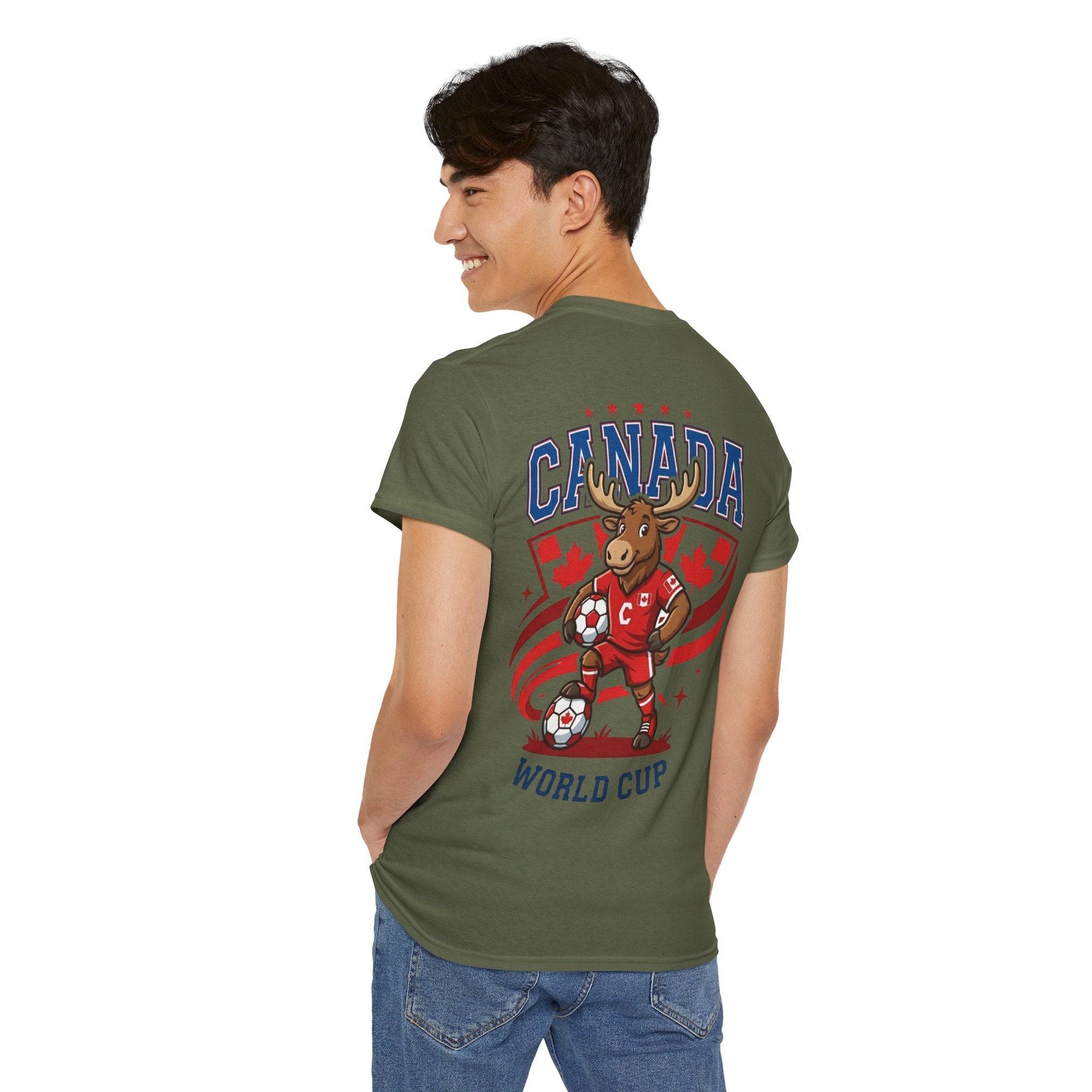 Canada Moose Soccer World Cup Tee | Canadian Flag Football Shirt
