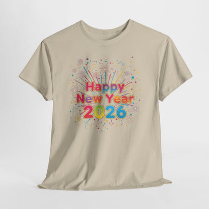Happy New Year 2026 Unisex Heavy Cotton Tee