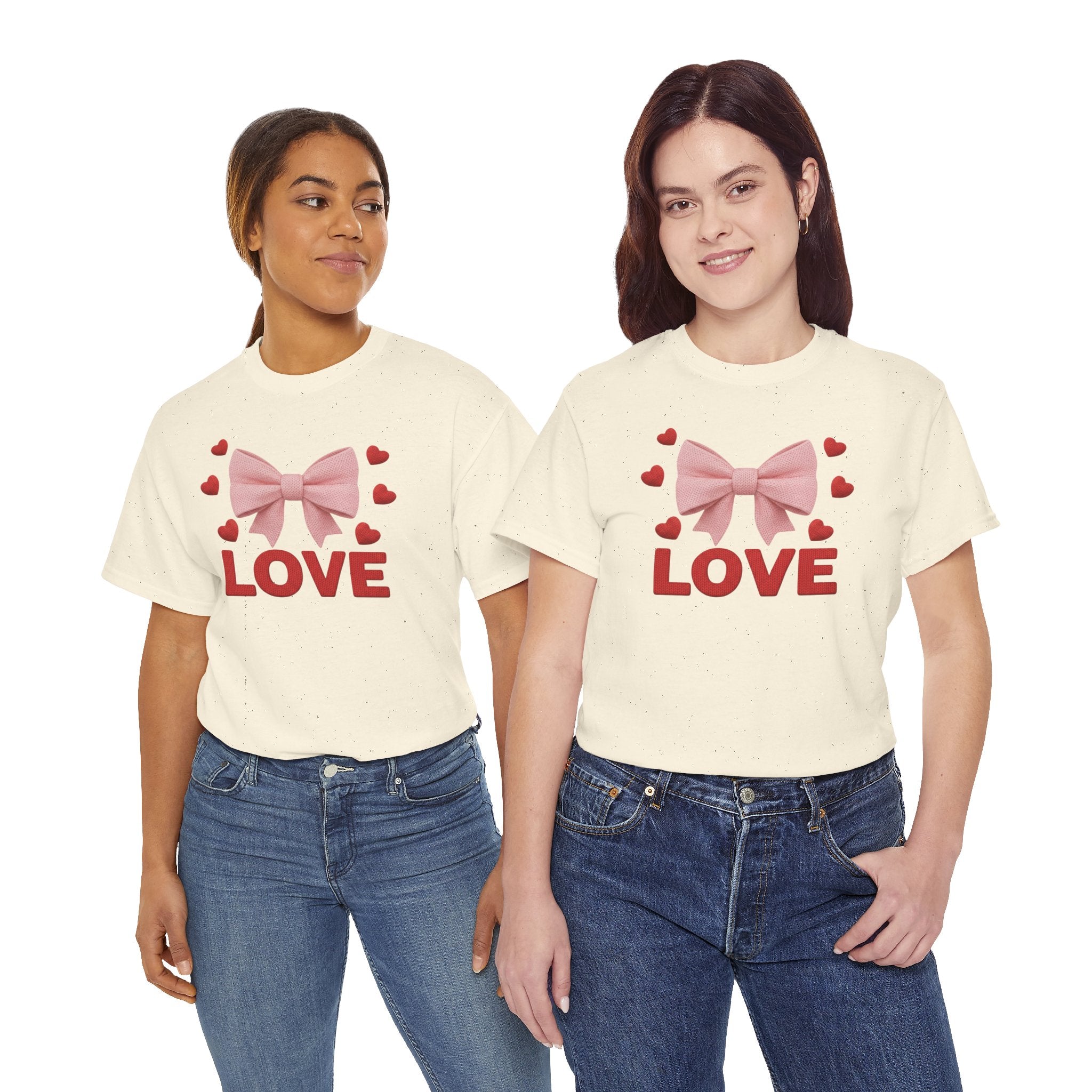 Valentine's Day Gift T-Shirt - Cute LOVE Bow Design