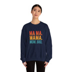 Mama Mama Mom Bro sweatshirt | Mother day Retro stacked text