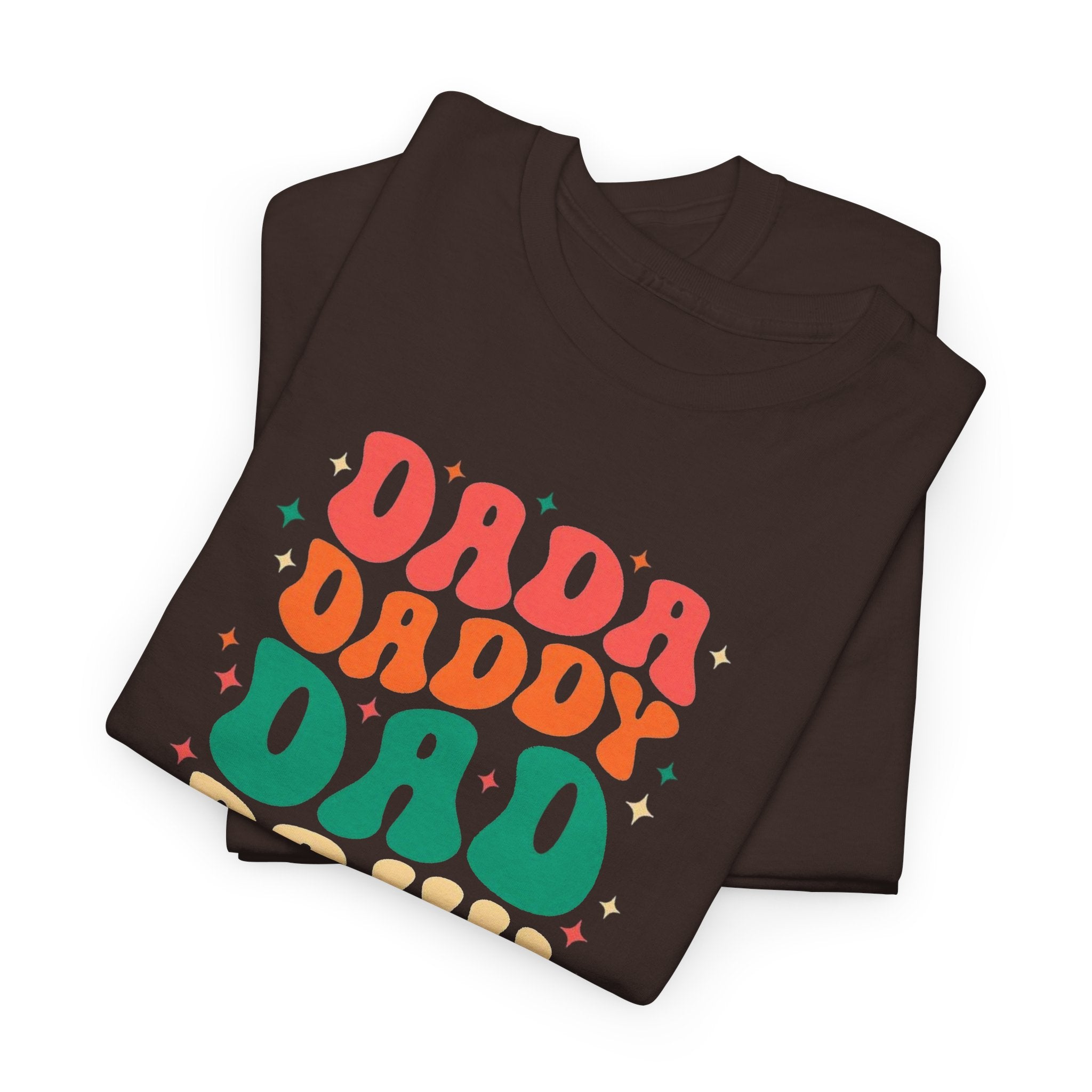 Dada Daddy Dad Bruh T-Shirt | Father's Day Retro Bubble Text Dad Shirt
