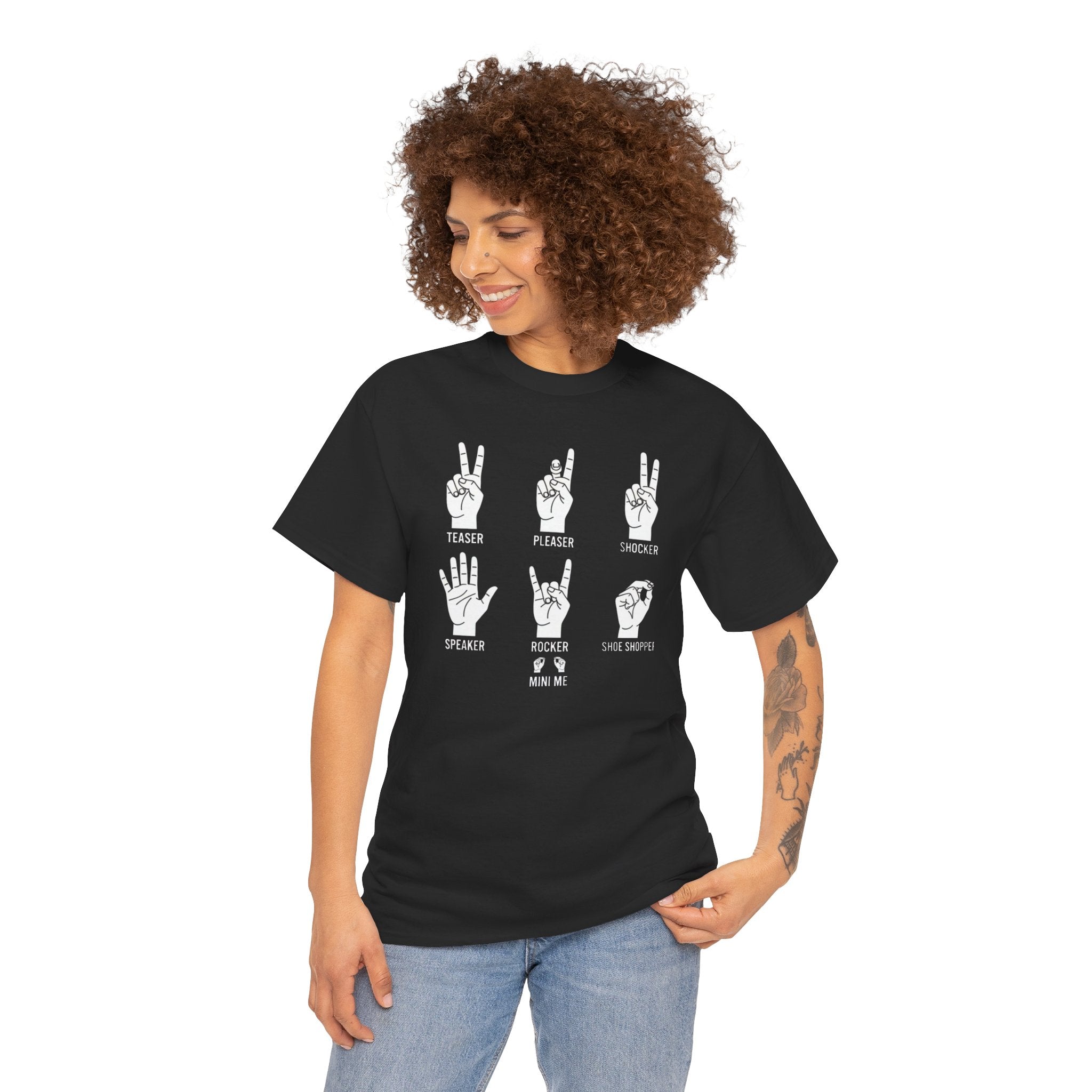 Hand Gesture Illustration T-Shirt | Sign Language Inspired Graphic Tee