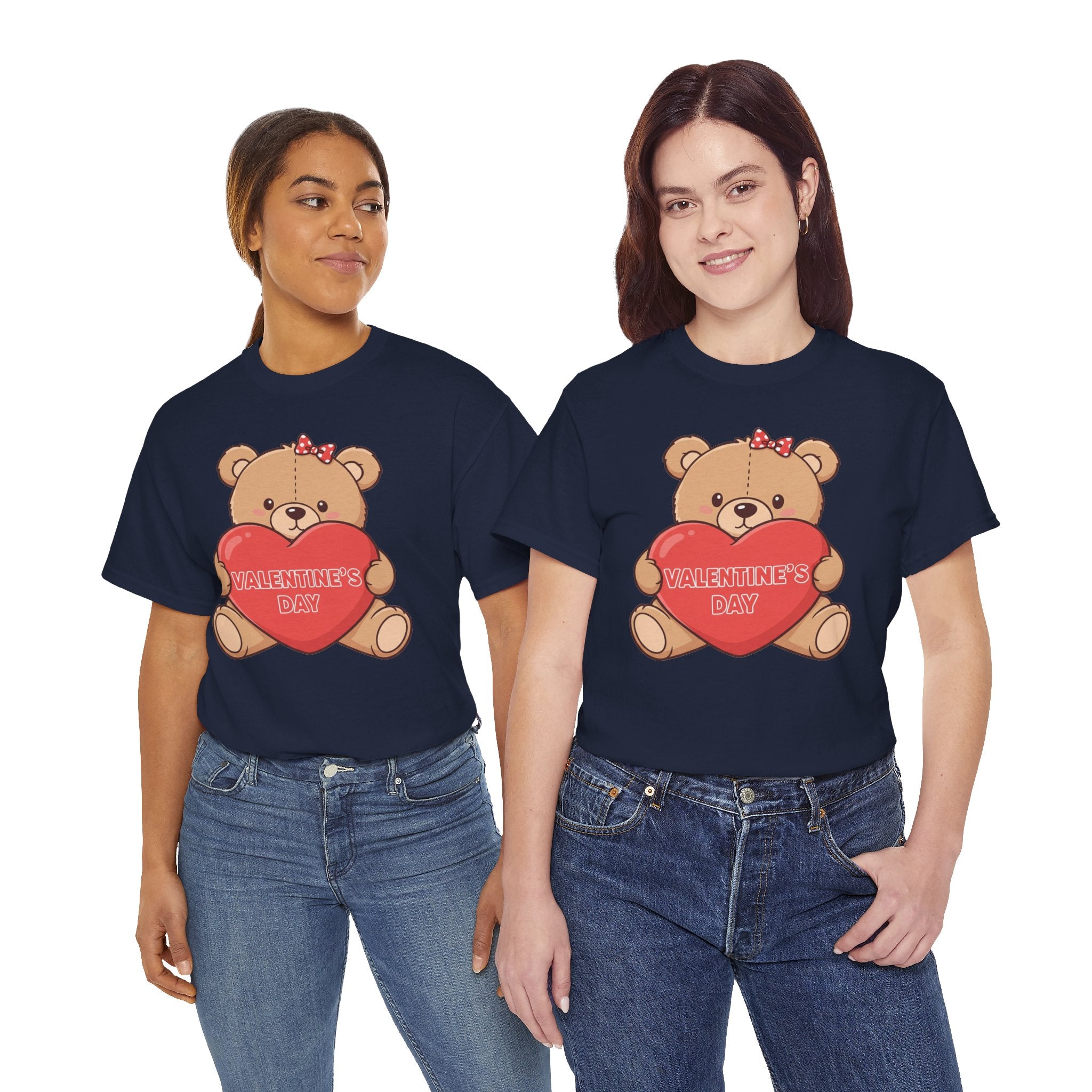 Teddy Bear Holding Heart T-Shirt | Valentine's Day Cute Bear Tee